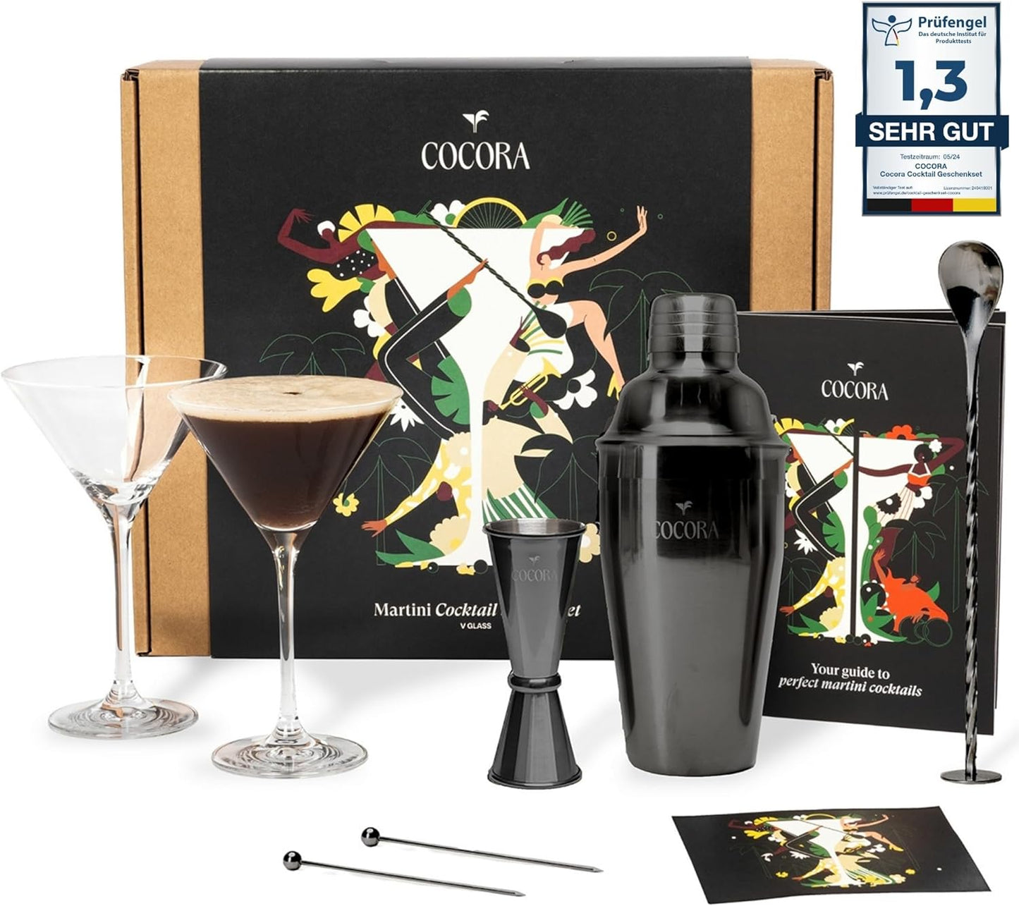 8-teiliges Martini-Set, Black