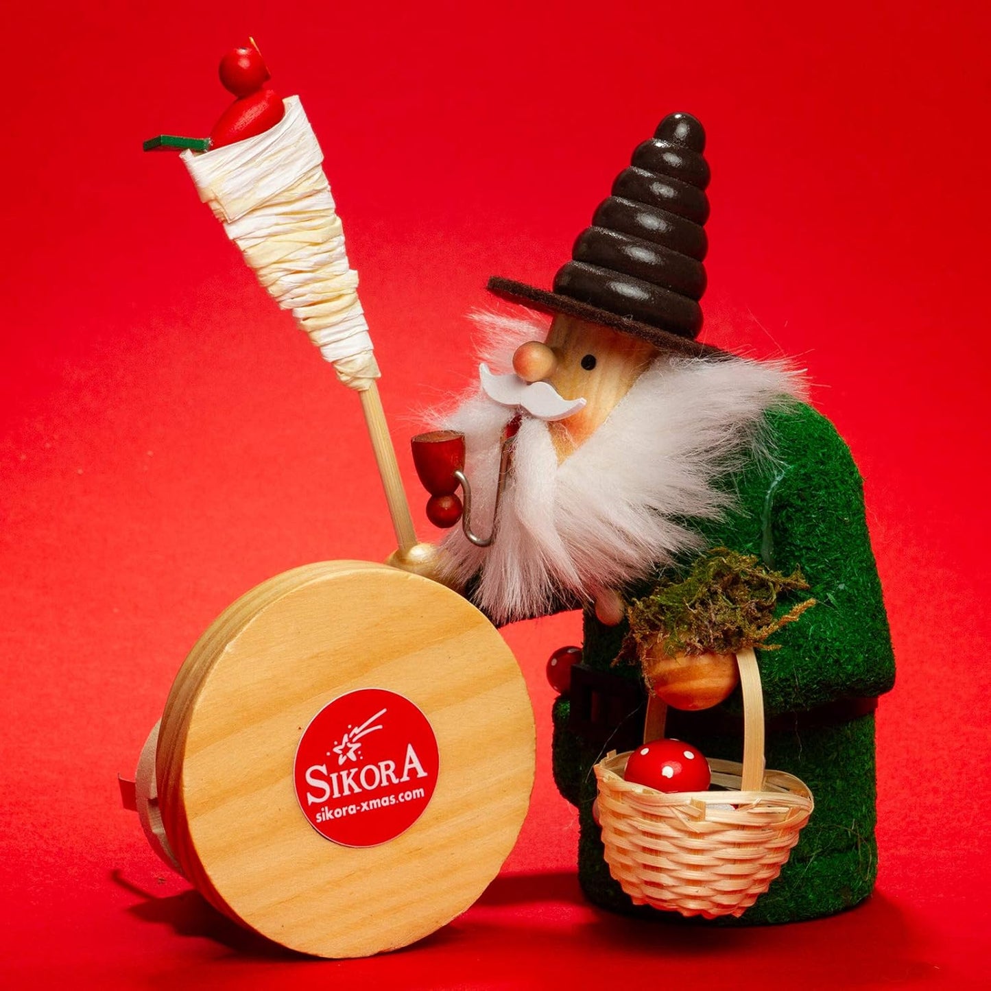 Räuchermännchen Waldschrat, Höhe ca. 19.5 cm A31 Grün - Waldschrat