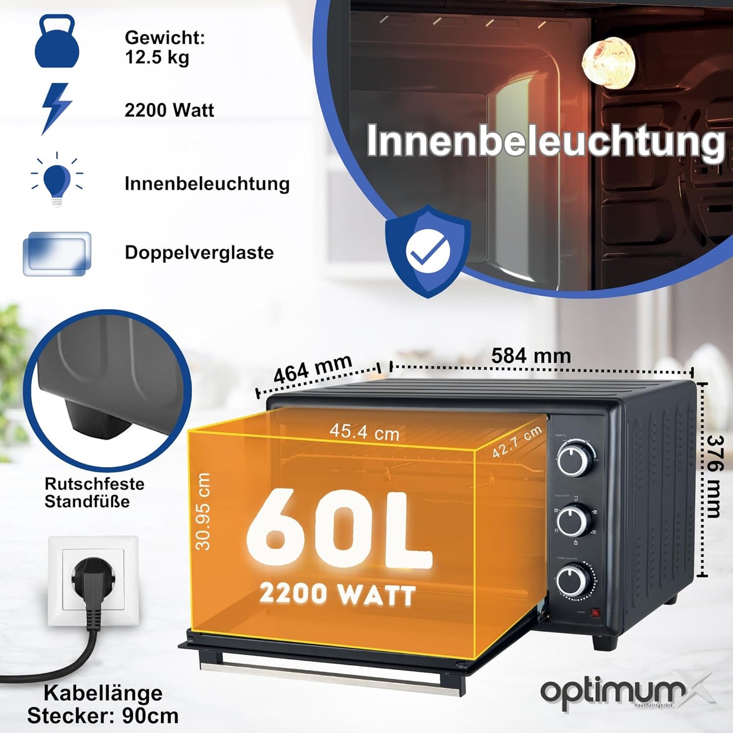 Minibackofen XXL, 60 Liter