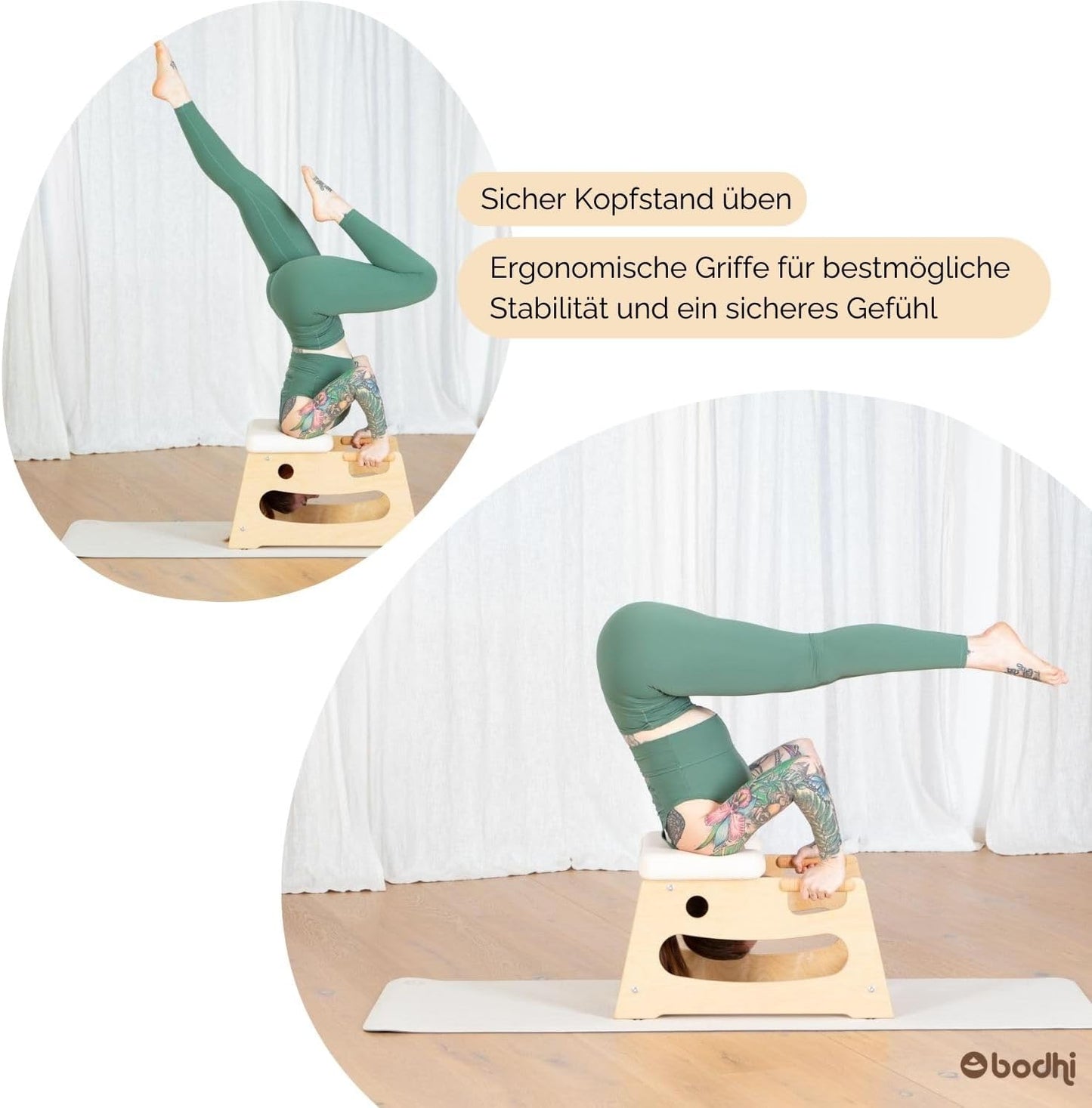 Kopfstandhocker, Beige