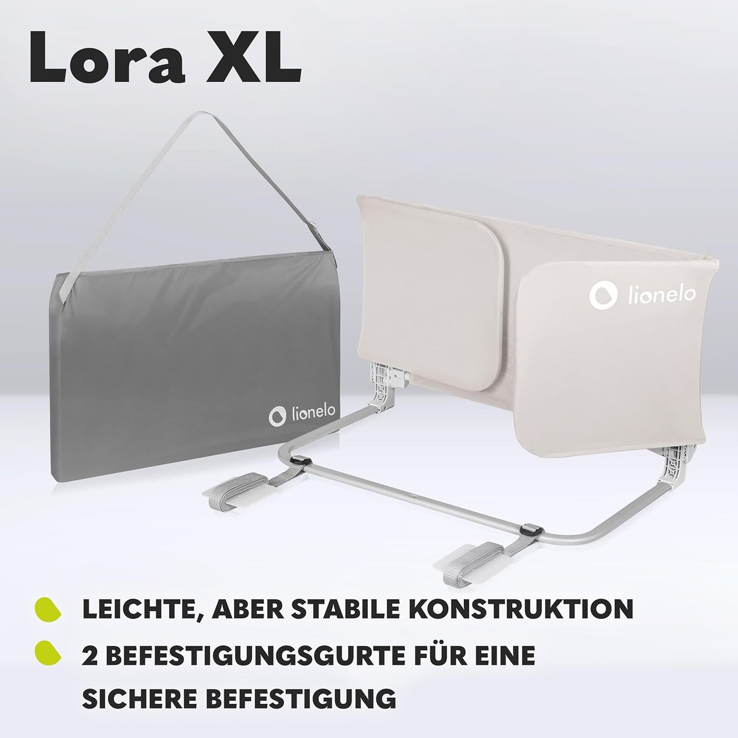 Lora Bettschutzgitter mit Neigungsverstellung, Beige X-Large