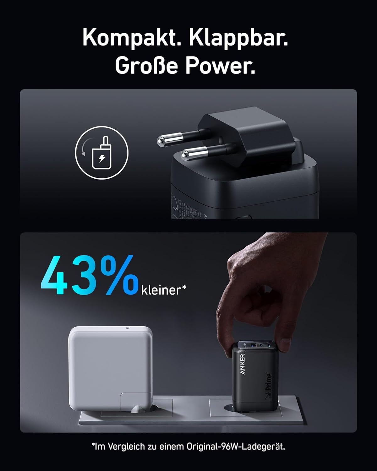Prime GaN USB-C 3-Port PPS Schnellladegerät