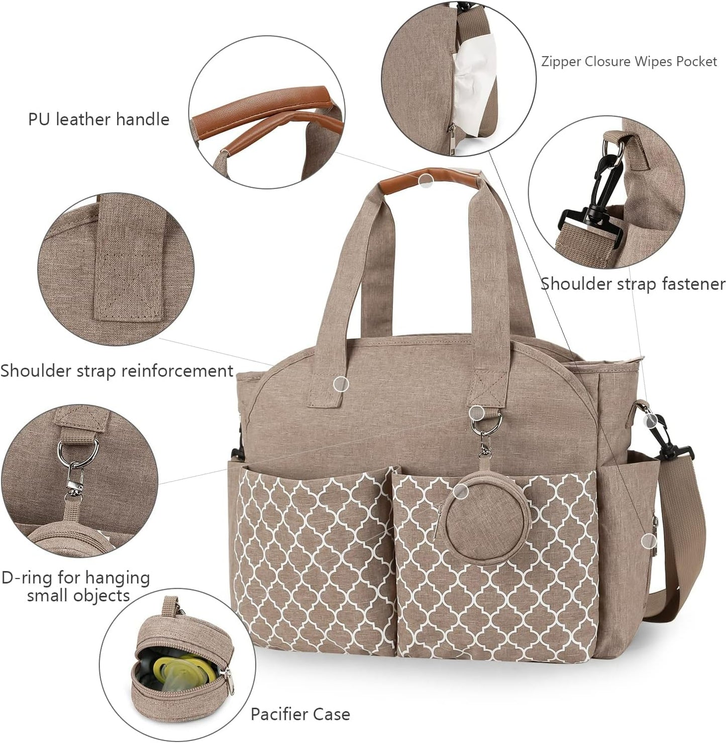 Multifunktionale Wickeltasche, Gelb