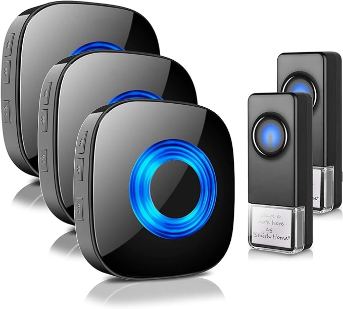 Funk-Türklingel Set (3 Receiver, 2 Sender), Blau