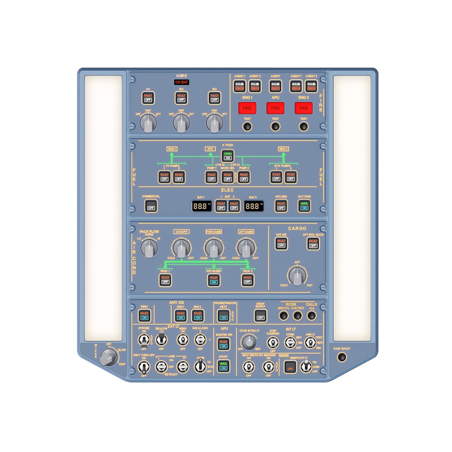 A320OVH Flugsimulator Overheadpanel