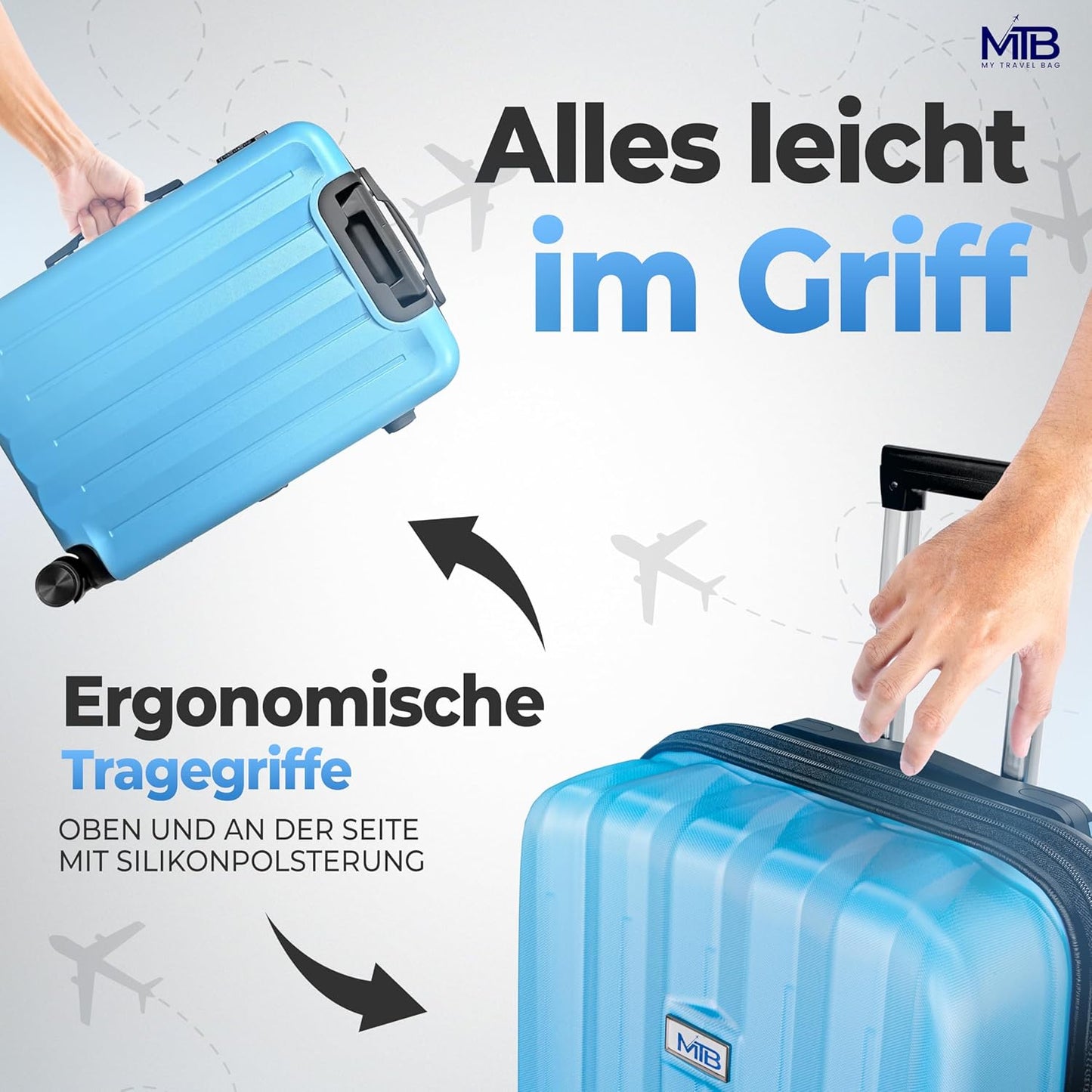 Hartschalen-Koffer, Grosser Koffer (75cm) Anthrazit