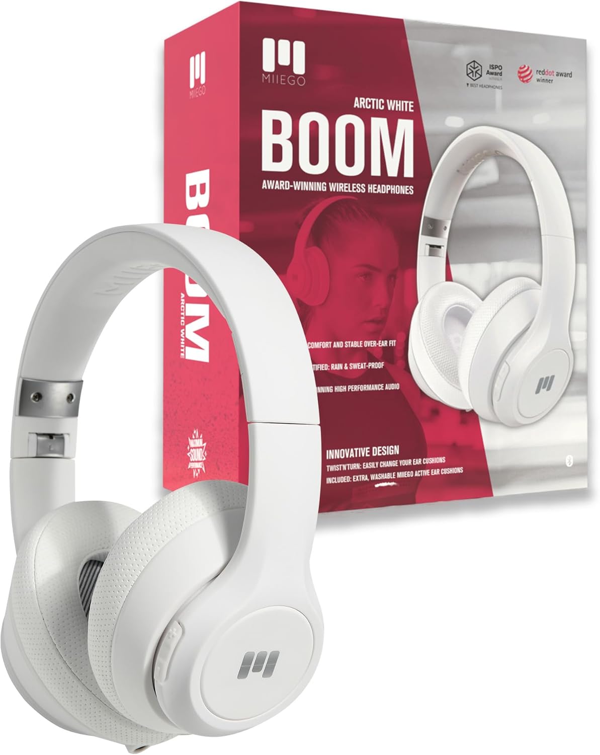 Kabellose Over-Ear Kopfhörer Boom, Arctic White