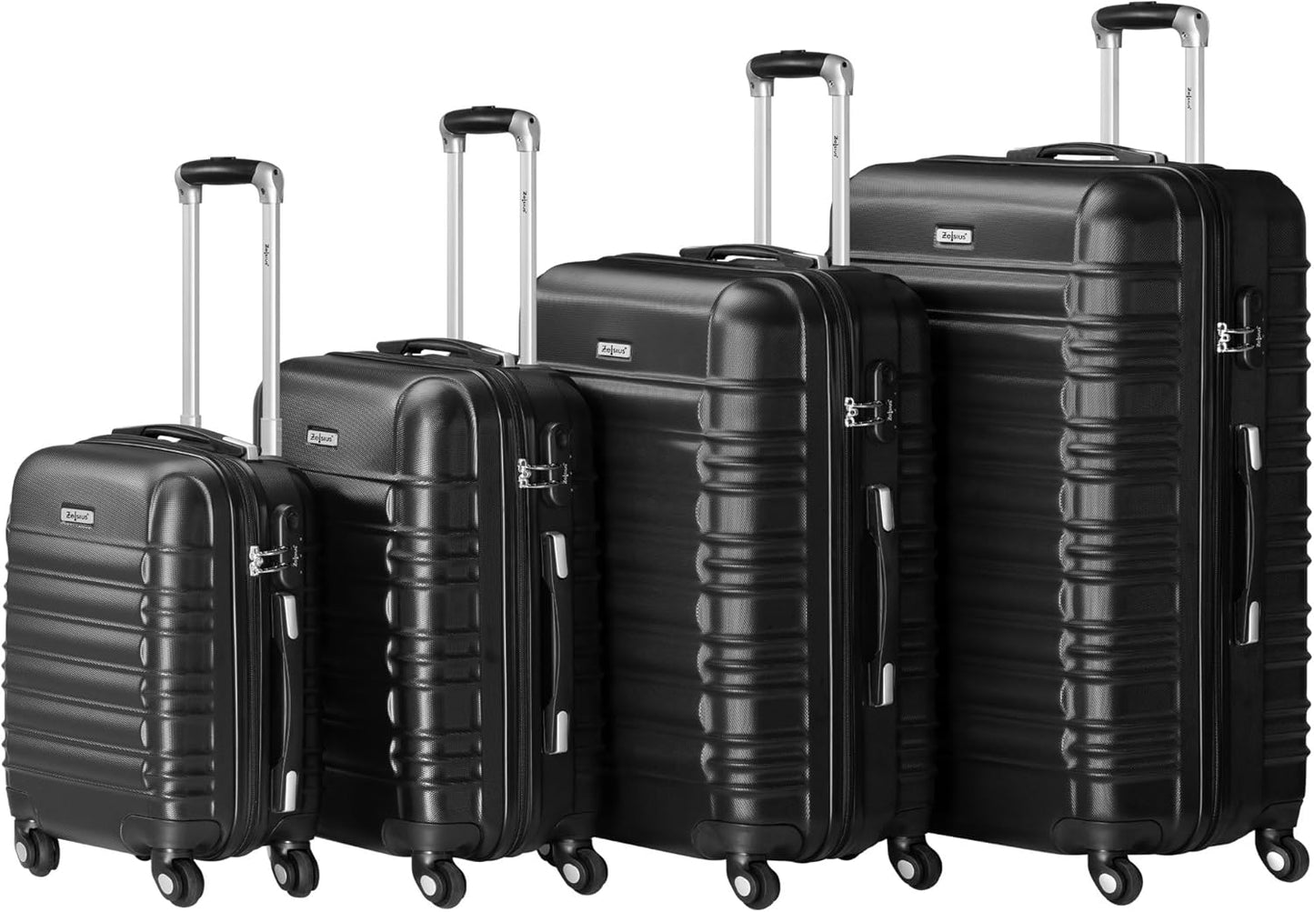 4-tlg. Hartschalenkoffer Set, Schwarz