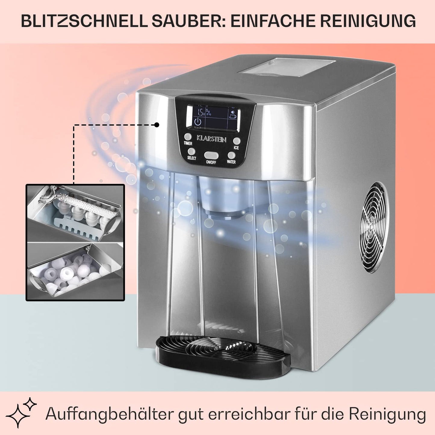 Eiswürfelmaschine, Silber