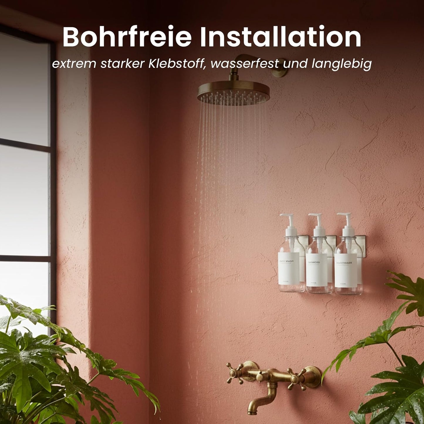 Seifenspender-Set zur Wandmontage, Klares 3er-set