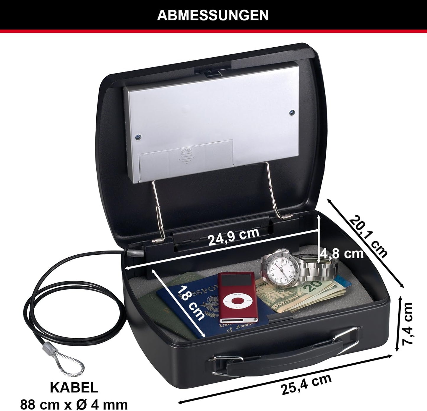 Schliesskassette P008EML, Kombi + Kabel