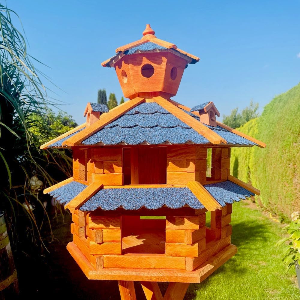 Vogelvilla XXL ohne Ständer, Grösse XXL ohne Ständer Blau - Braun