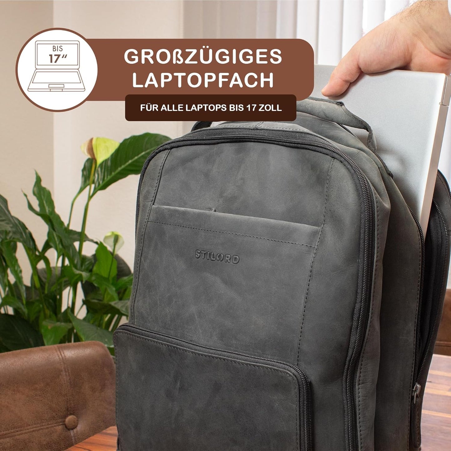 Harlow Businessrucksack, Anthrazit