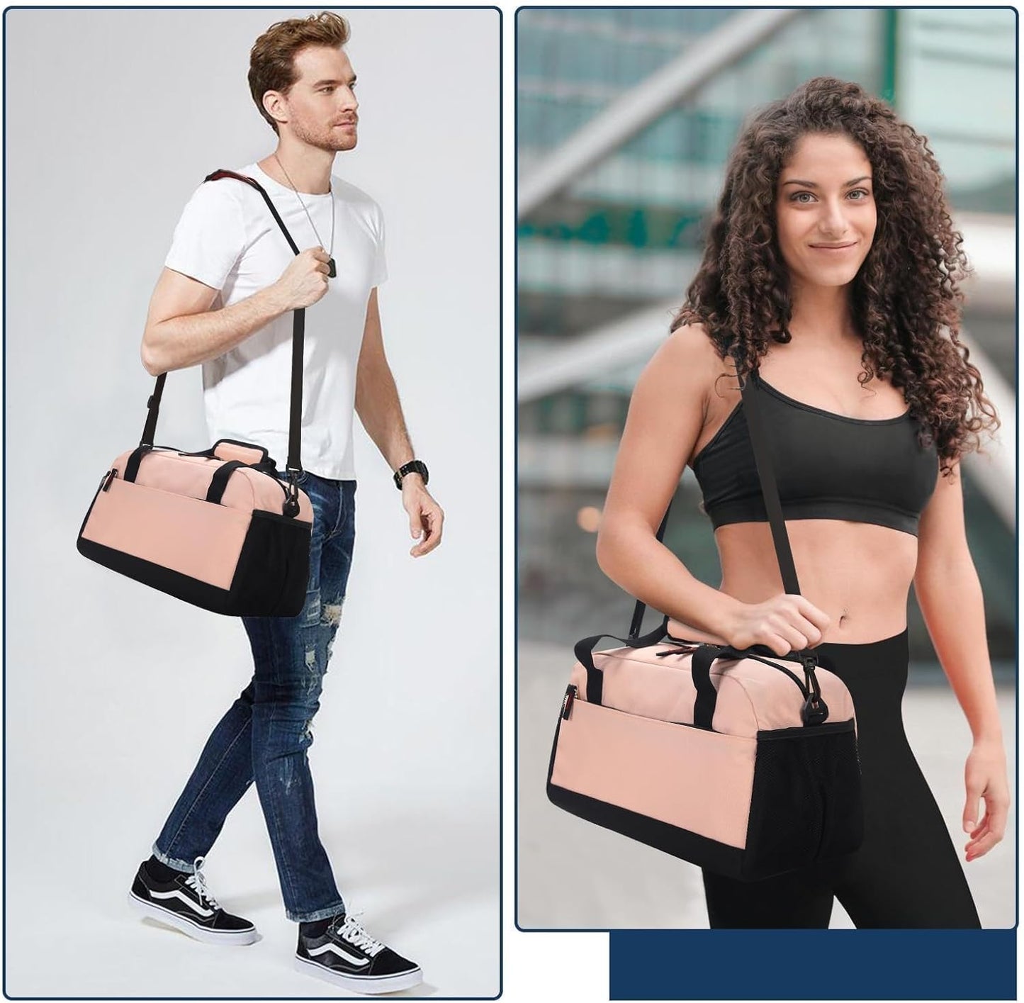 Sporttasche mit Nassfach, Pink 35 cm
