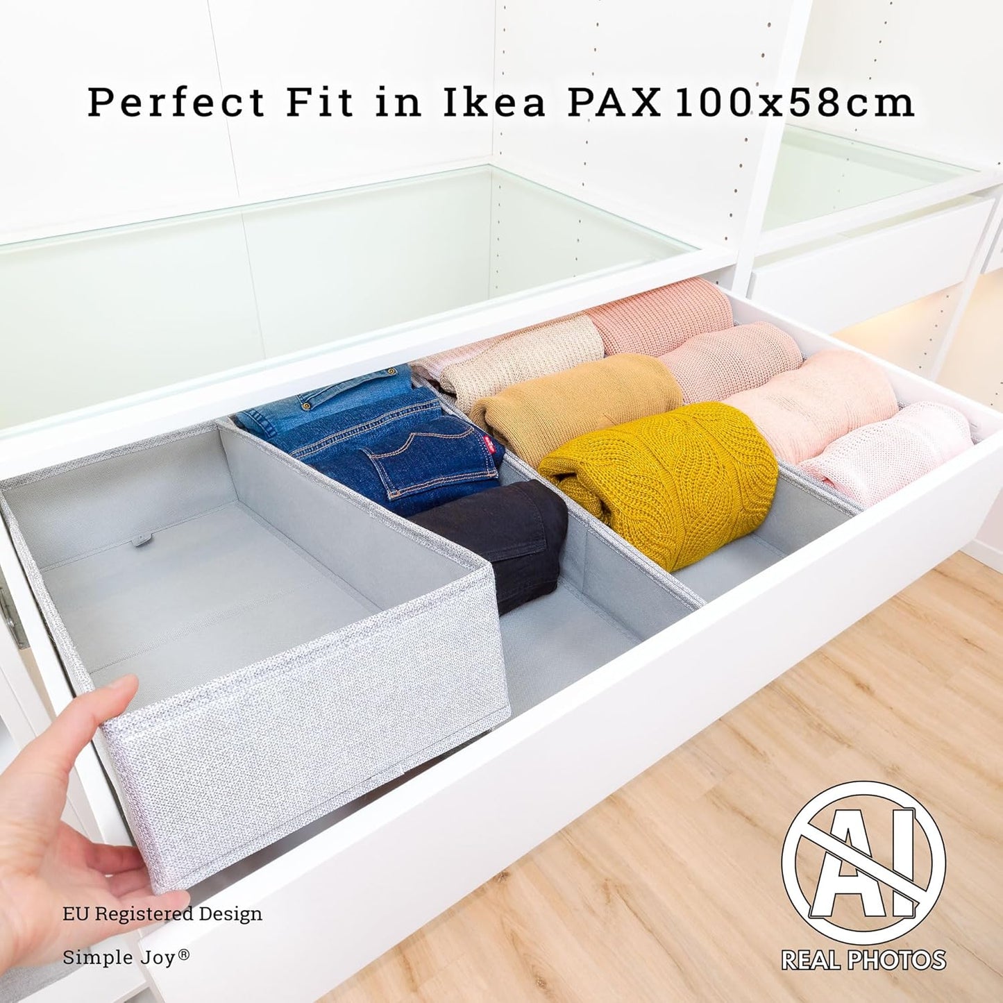 4er Set FileFolding Boxen für IKEA Pax Kleiderschrank, PAX100 FileFolding