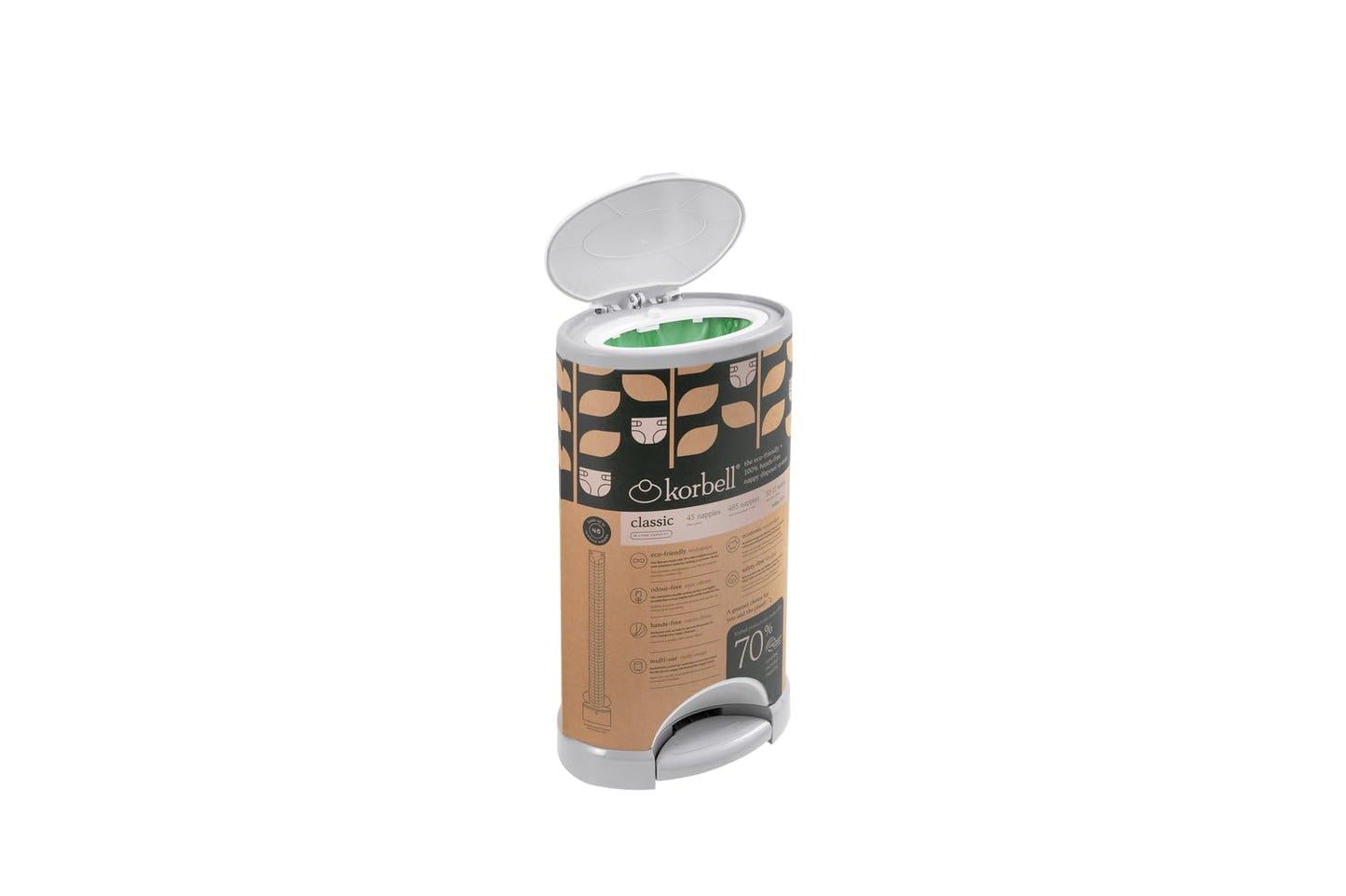 Windelabfalleimer mit Pedal, 1 Stück (1er Pack)