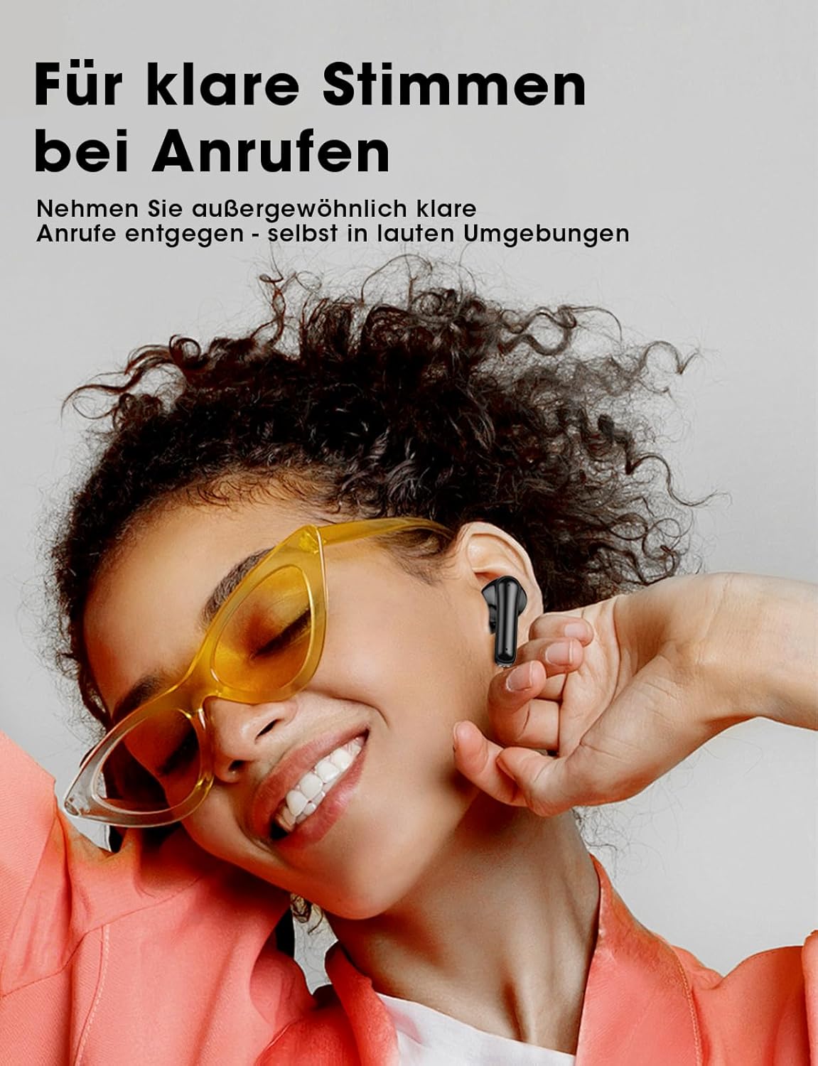 Kabellose In-Ear Kopfhörer mit HiFi Klang, Schwarz