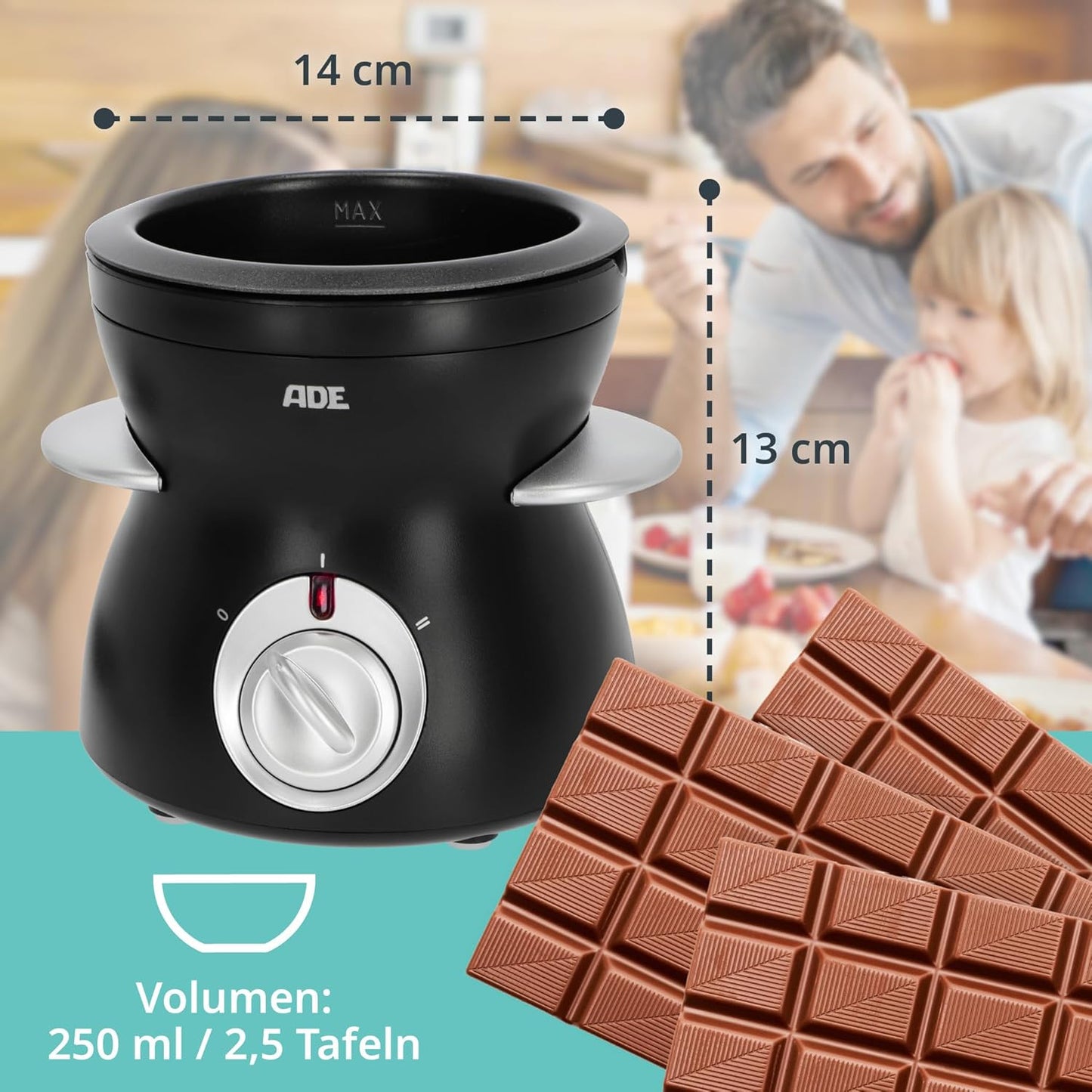 Schokofondue, 250 ml für 1-2 Personen