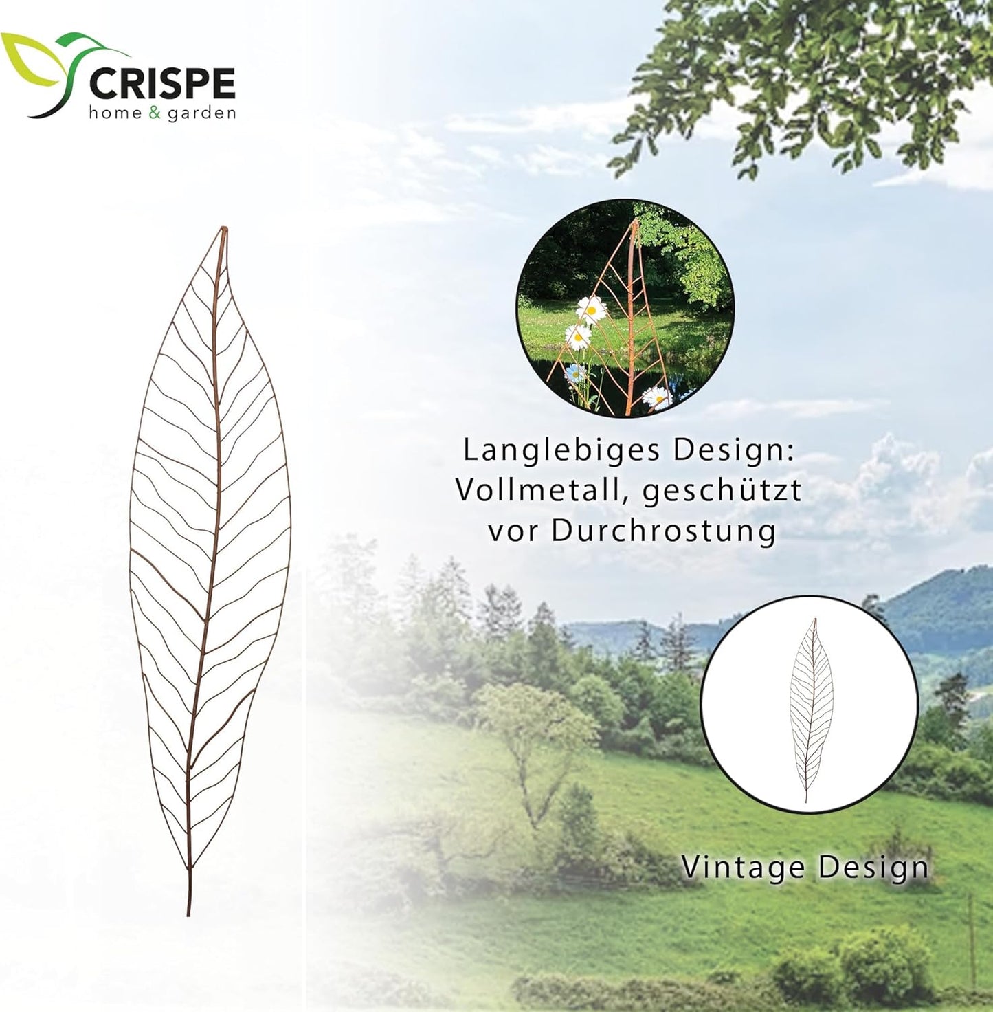 Rankhilfe / Gartenstecker Farn, Farn Groß