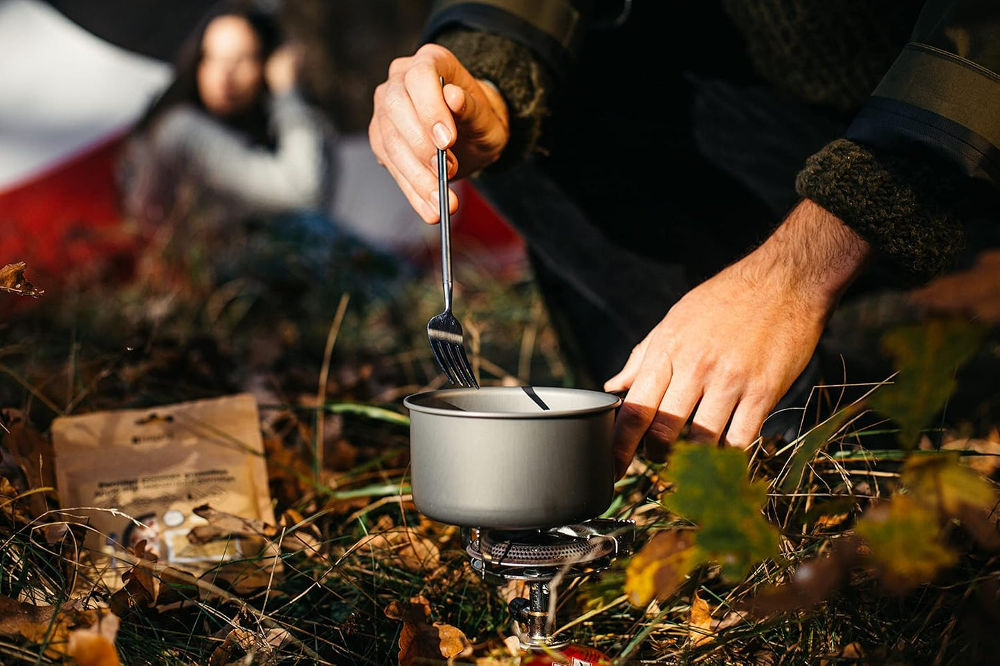 Reisebesteck-Set für Camping und Büro, Walfischblau