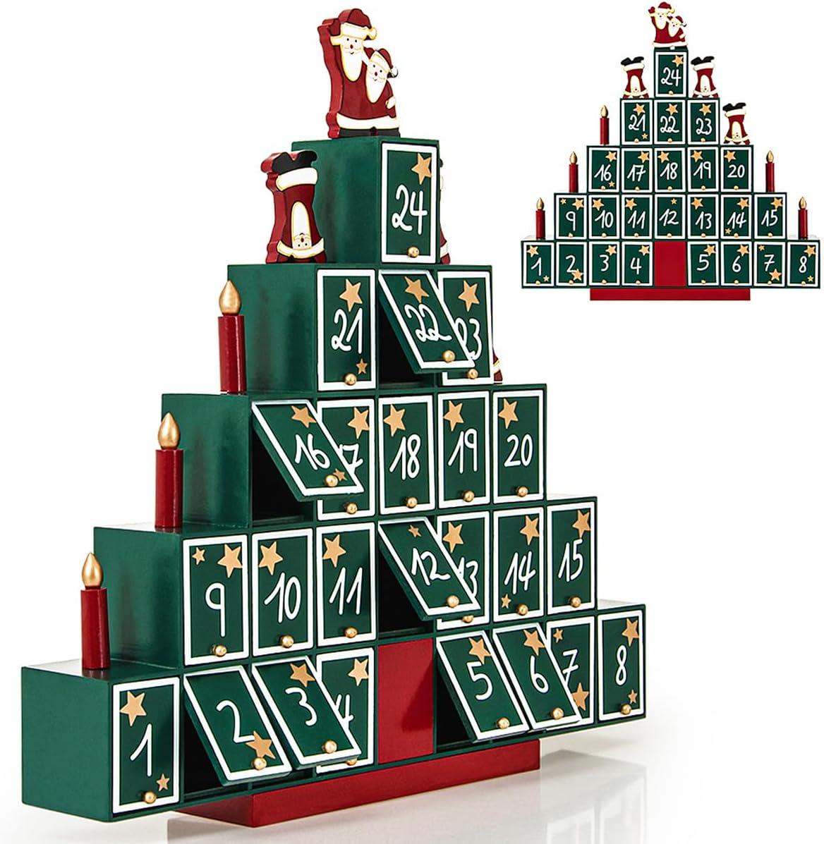 Wiederverwendbarer Adventskalender Tannenbaum (24 Türchen), Pyramid