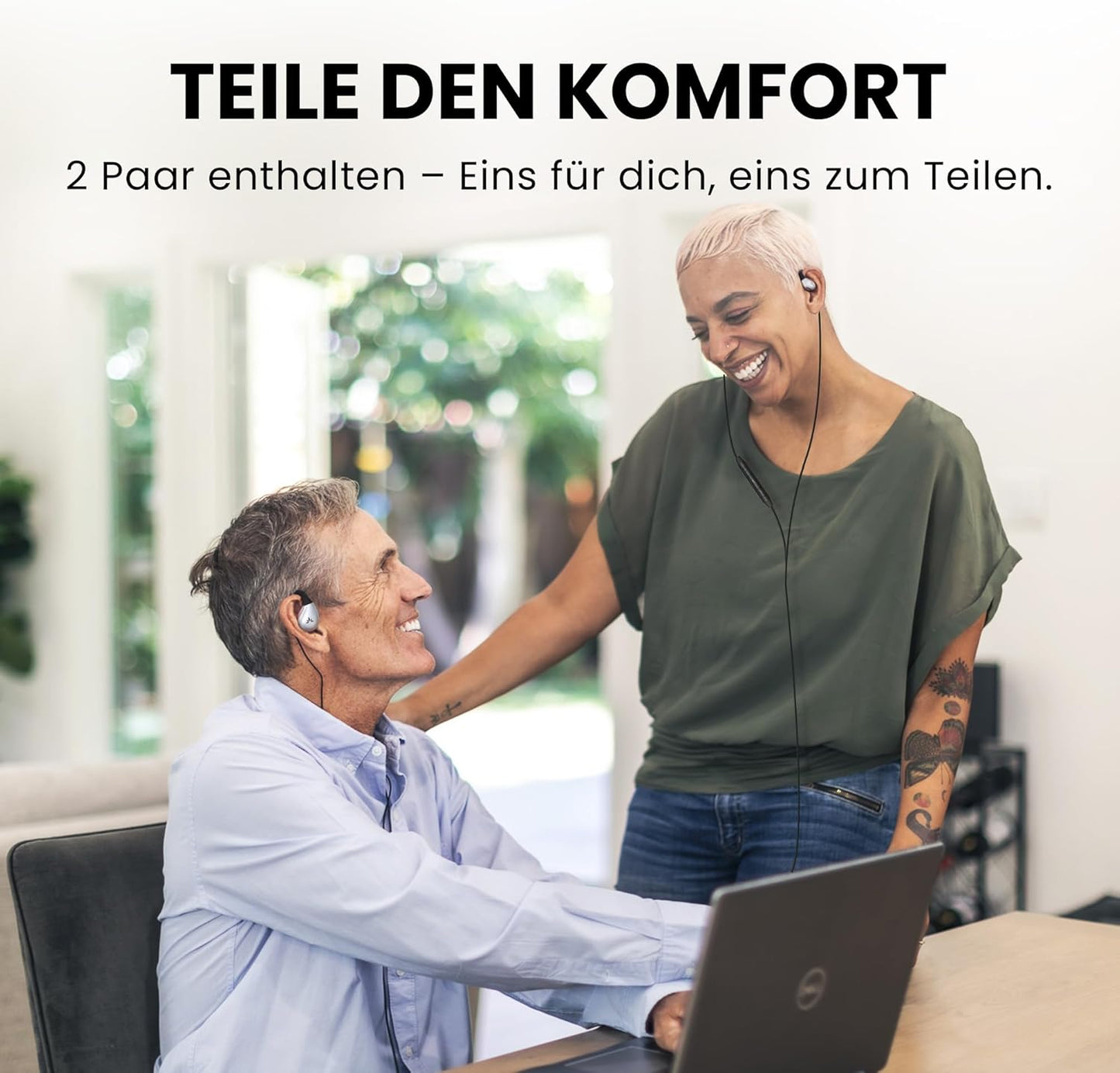 Resolve Open-Ear-Kopfhörer mit Mikrofon, AUX 3,5mm Klein & Groß Set