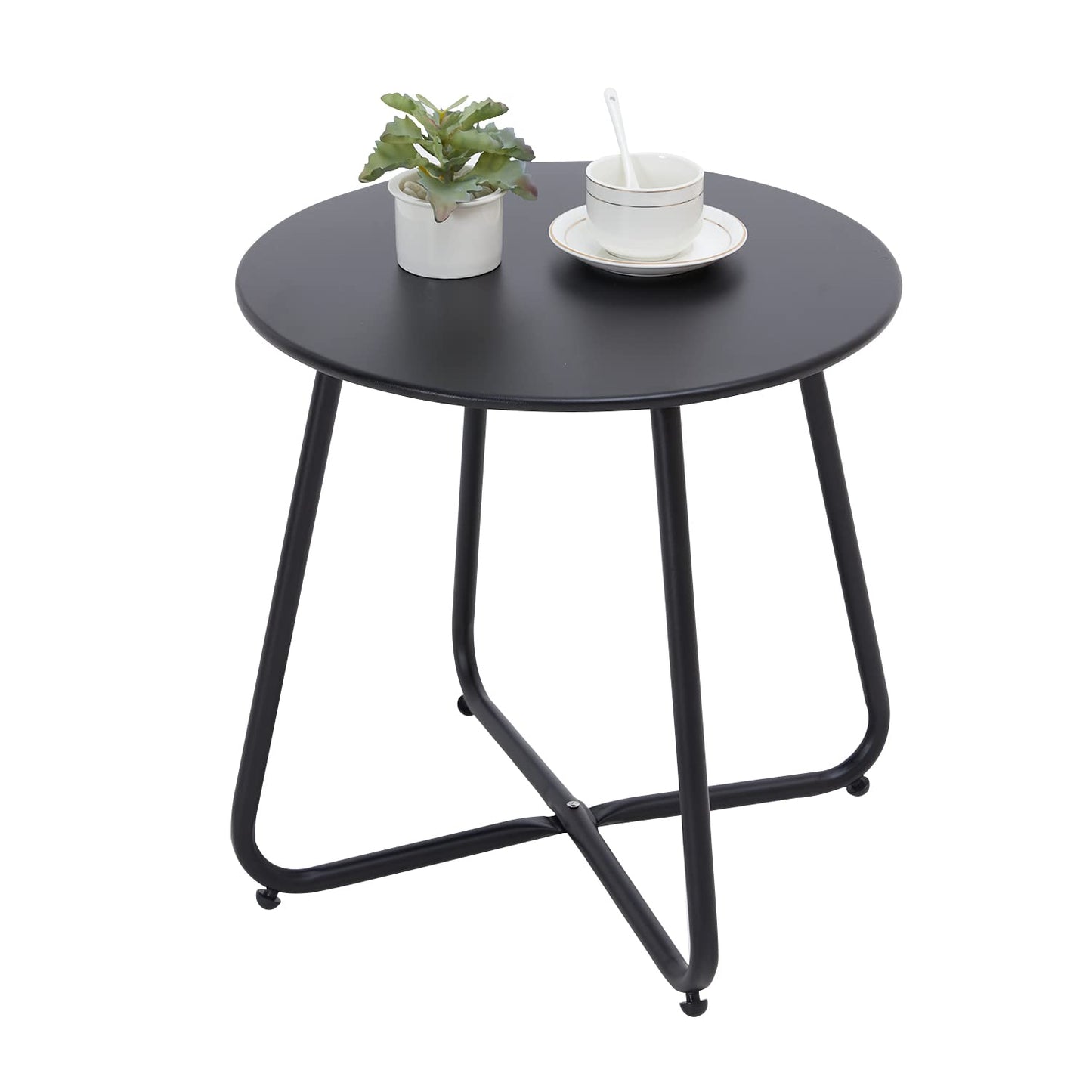 Runder Beistelltisch, Ø 45x45H cm Schwarz