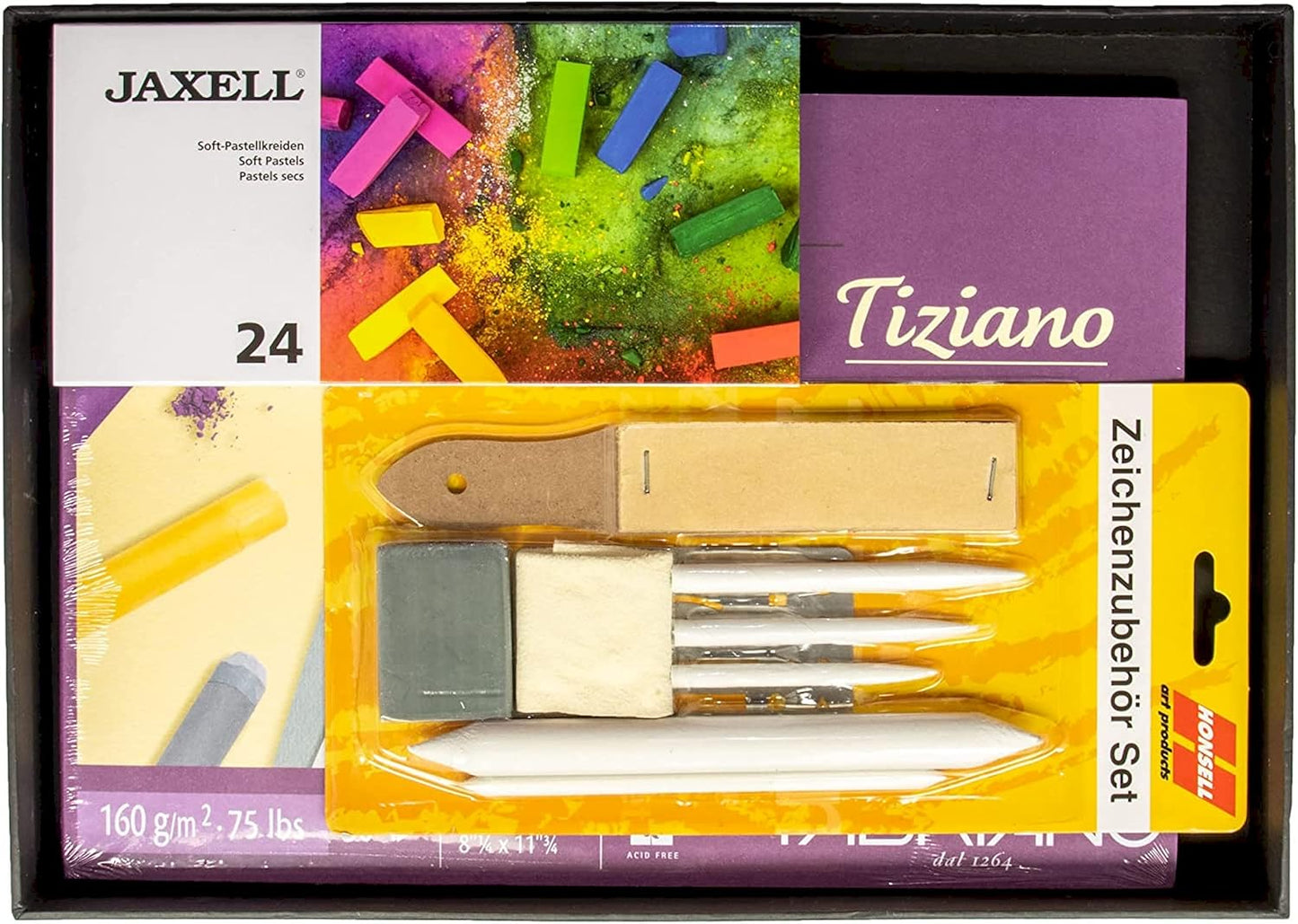 Pastelli - Pastellfarbenset mit 24 Soft-Pastellkreiden, Zeichenset Pastelli