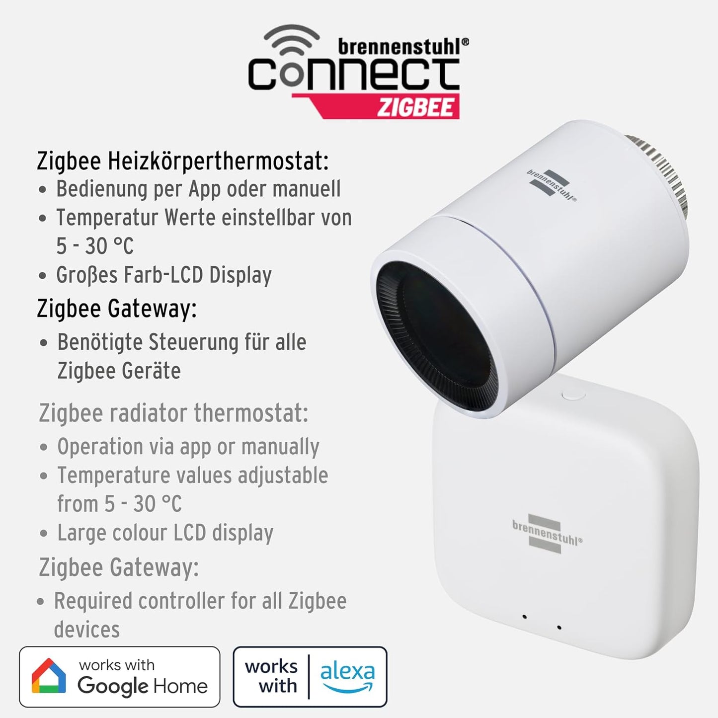 Zigbee Heizkörperthermostat Starter-Set, Zigbee smartes Heizkörperthermostat Starter-Set