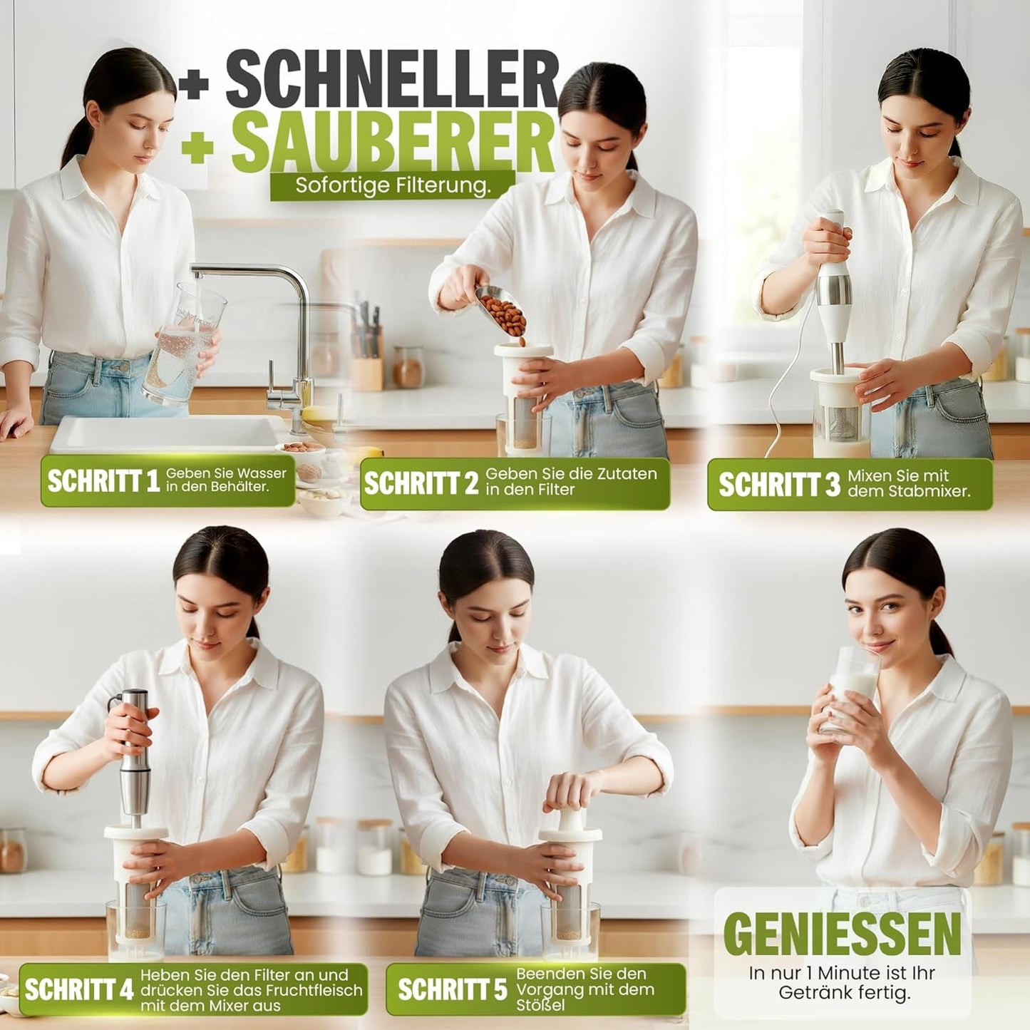 Pflanzenmilchbereiter für Mandel- und Sojamilch, Classic