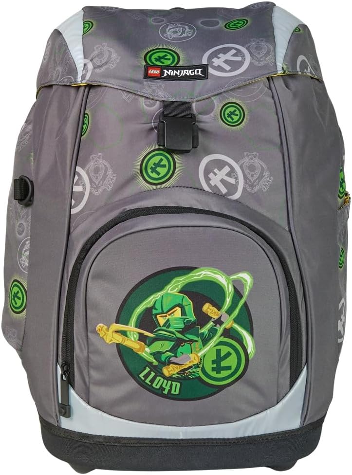 Schulranzen Set (5-teilig) Ninjago Lloyd ab 1. Klasse, Grau Gruen