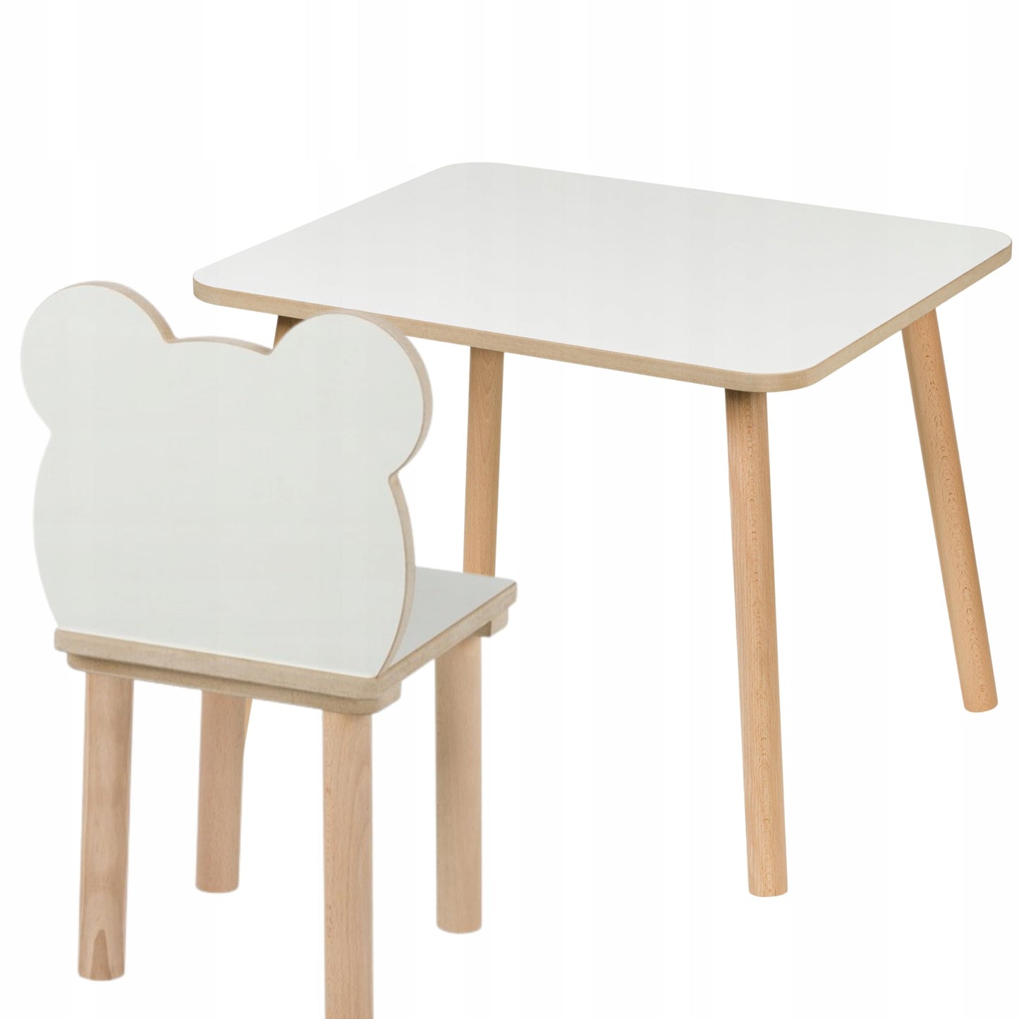 Kindertisch & Bärenstuhl Set, Kids Table And Chair Teddy Bear Set 50 x 60 x 47 cm