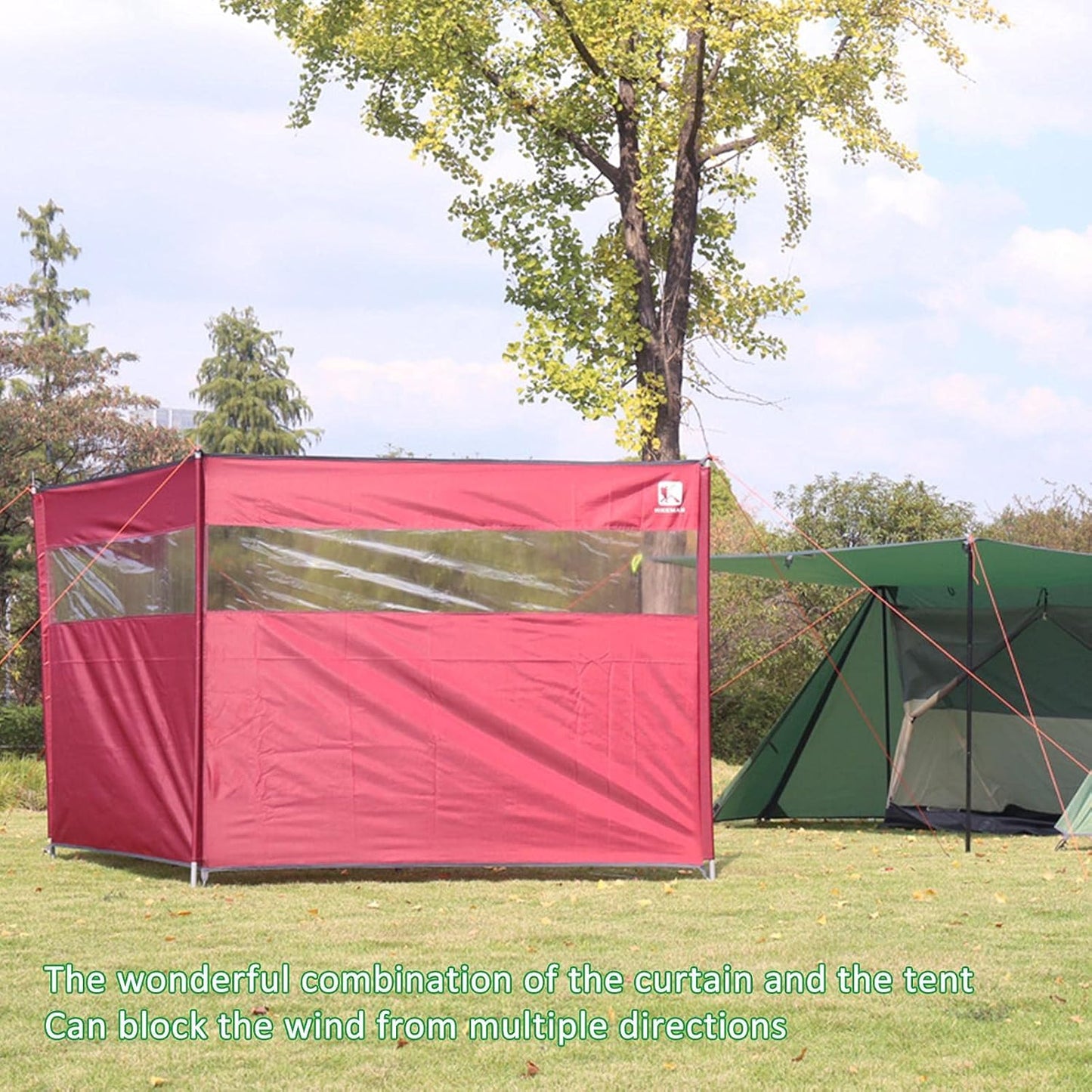 Camping-Windschutz, Rot