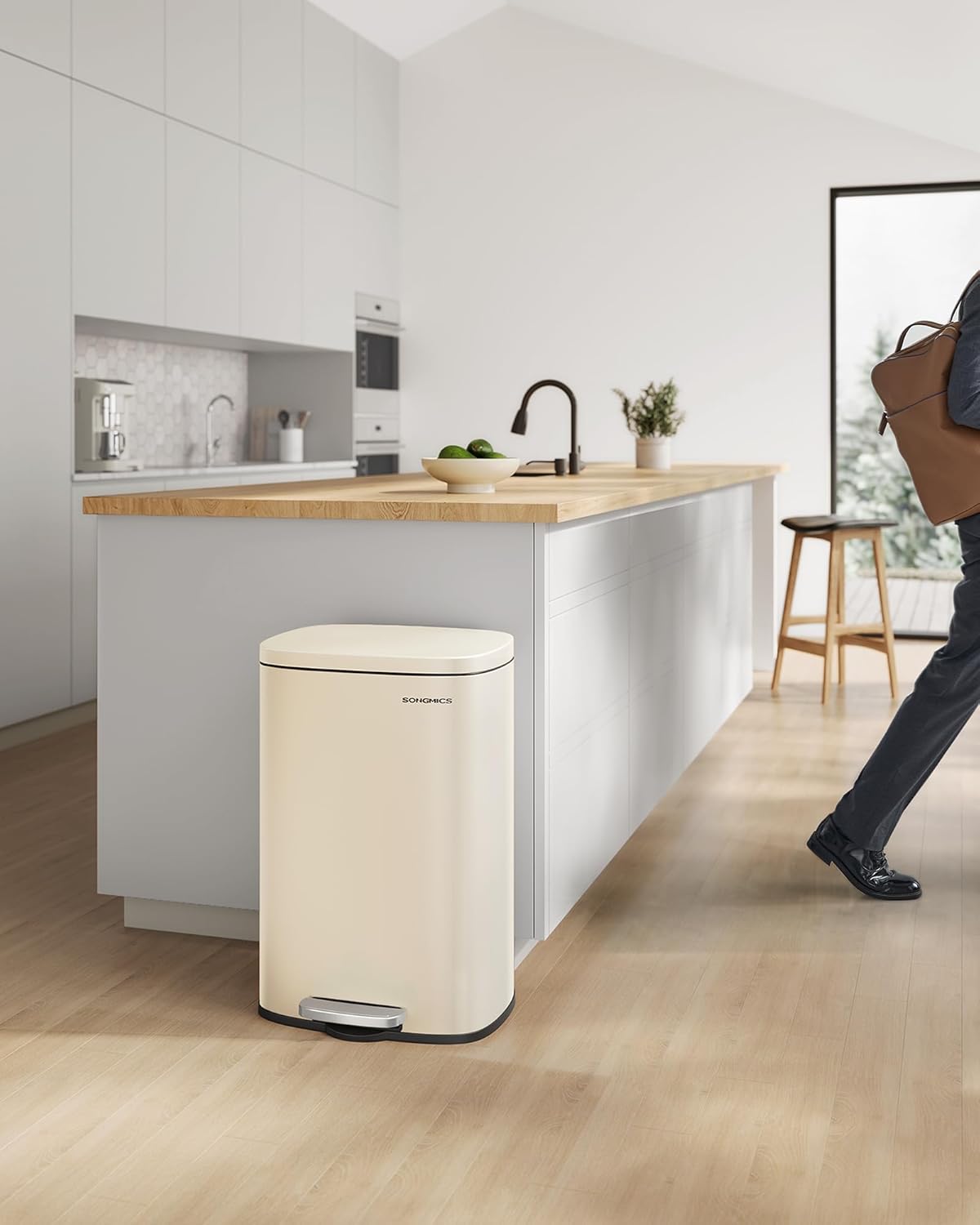 Treteimer LTB050A02 mit Softclose-Deckel, sandbeige 50 L