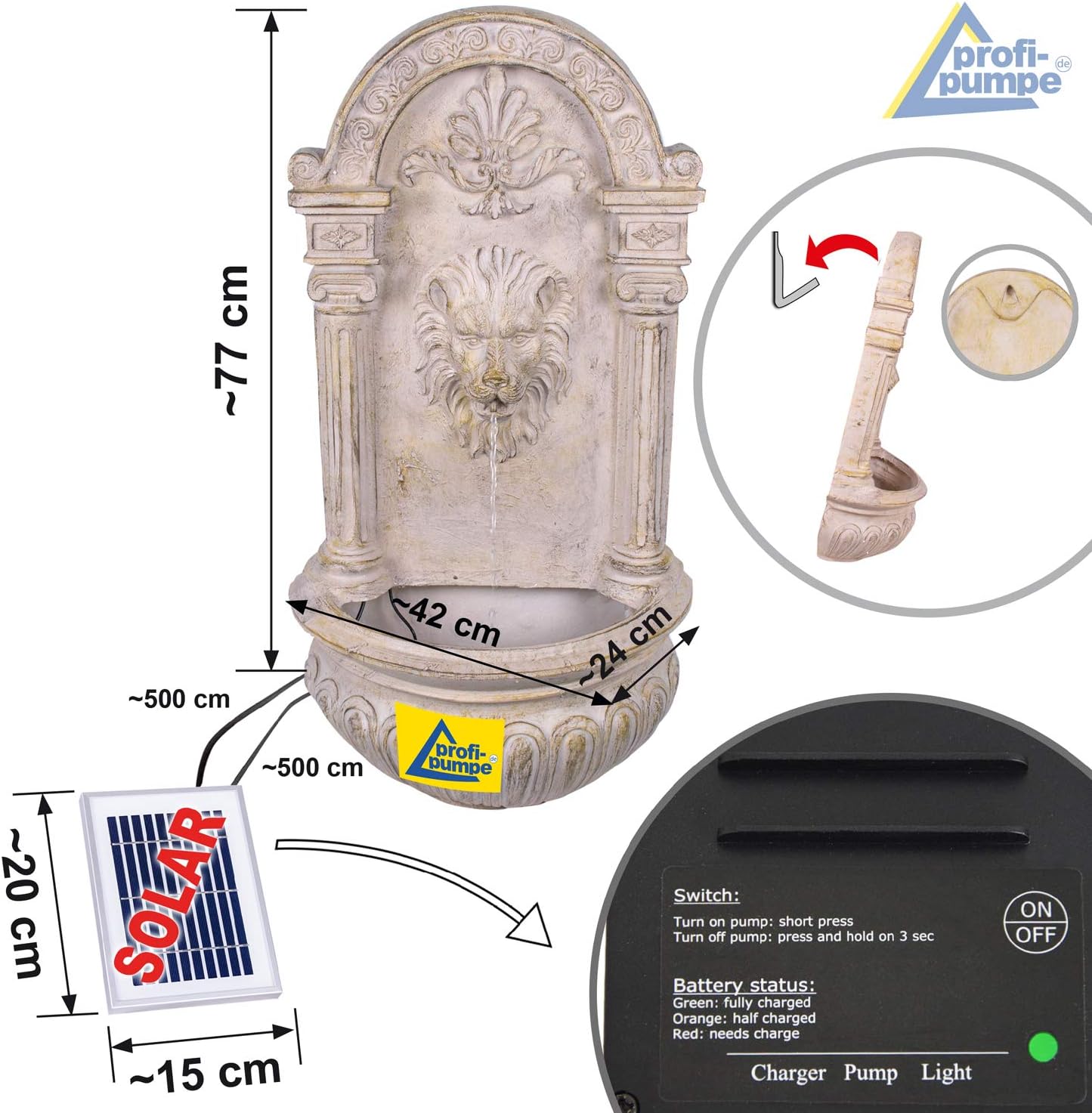 Solar-Gartenbrunnen