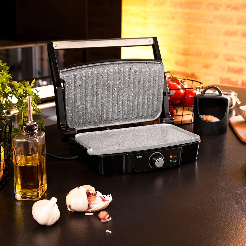 Rock'nGrill - Elektrogrill, 1500 W|Grill und Grillplatte