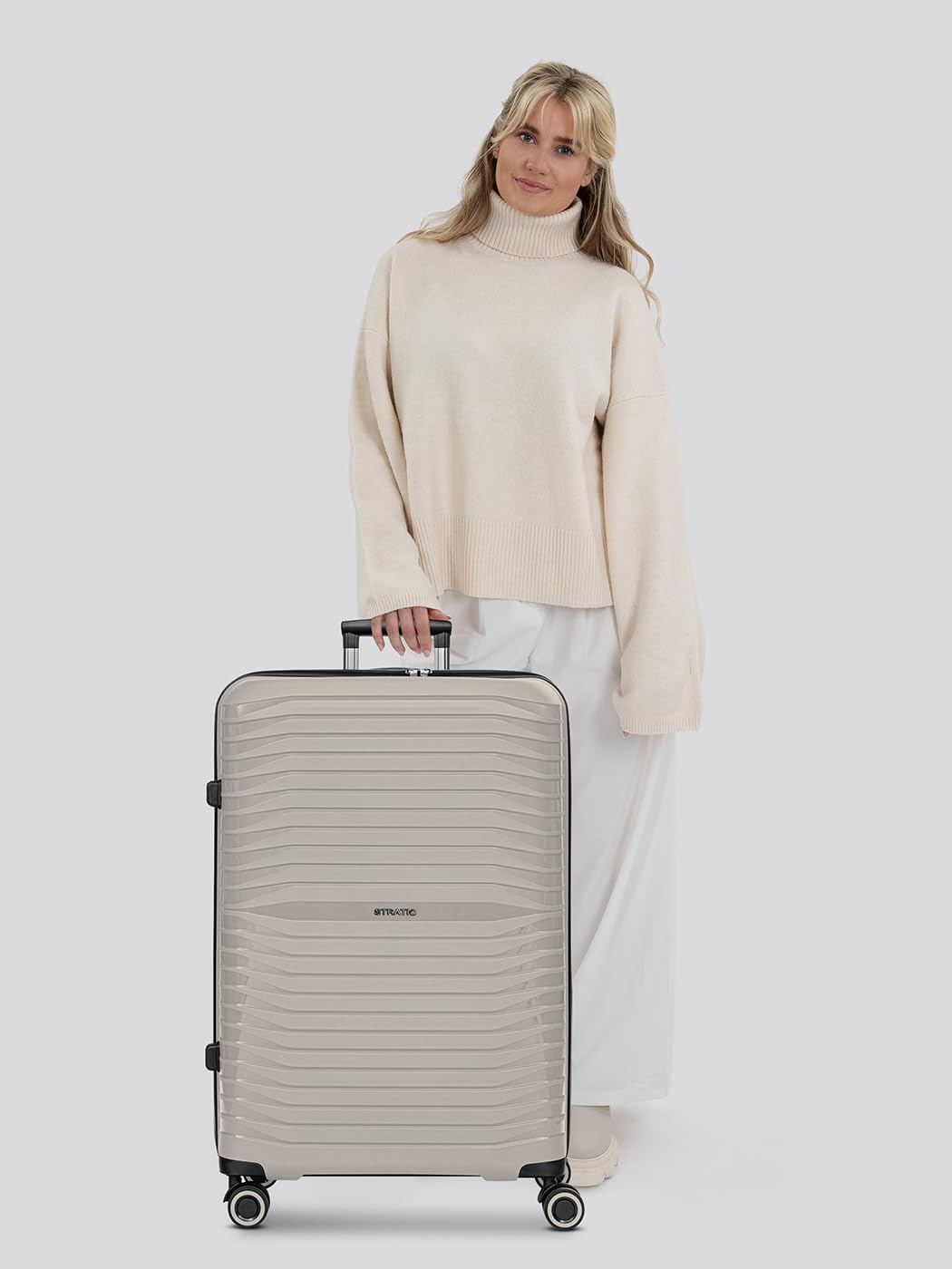 Shine Koffer mit 4 Rollen, Taupe Koffer L (76 cm)