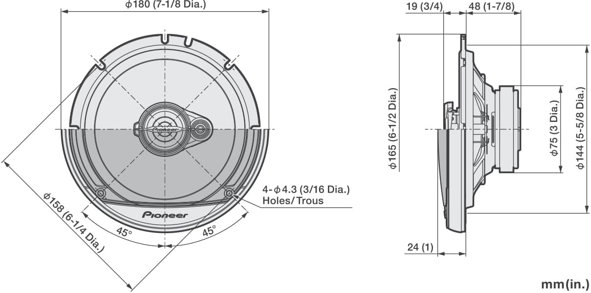 3-Wege-Koaxial-Lautsprecher-Set, Modern, leistungsstark oder vielseitig, Coaxial - 6.5”