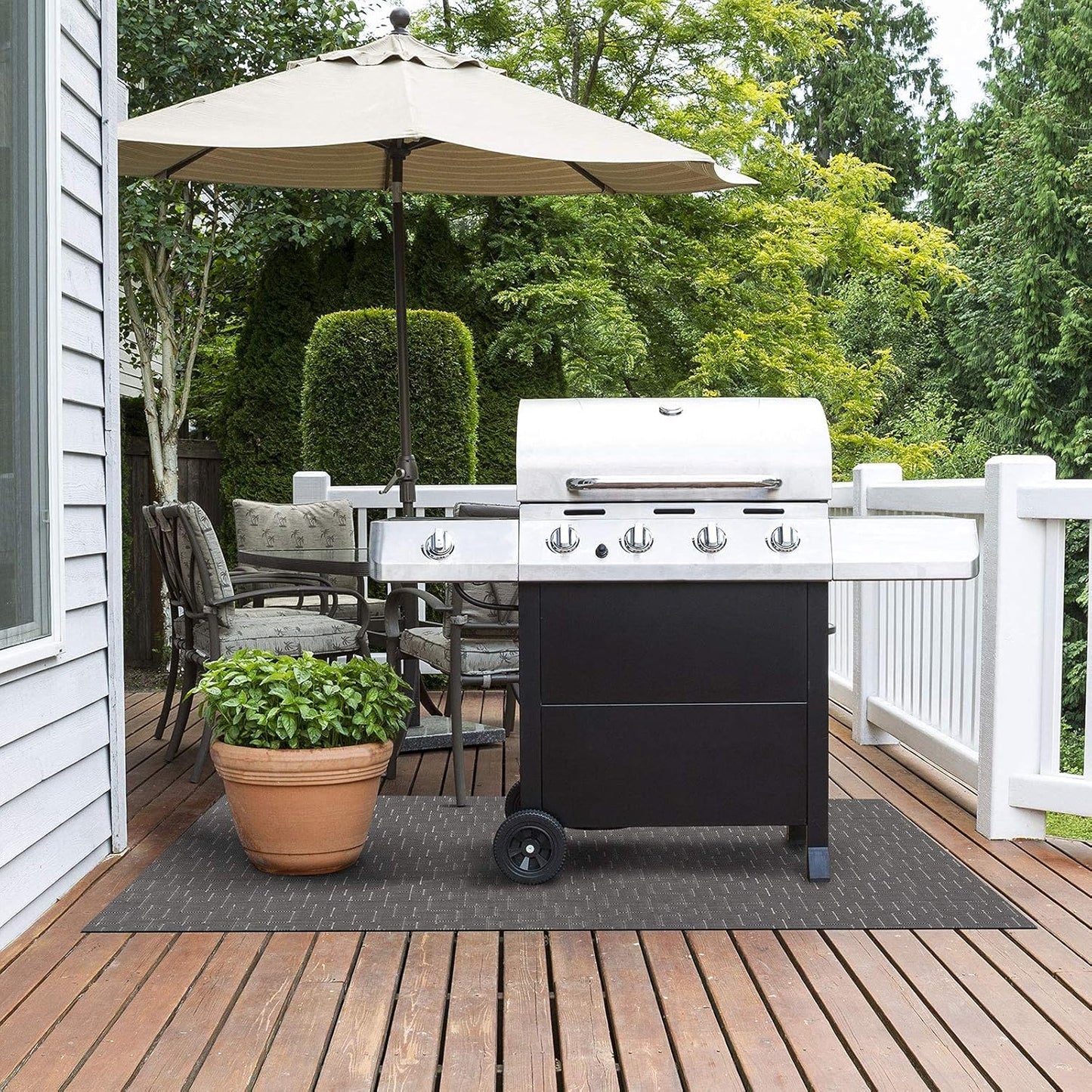 Grillmatte für Gas- und Holzkohlegrills, 180 x 180 cm Siena