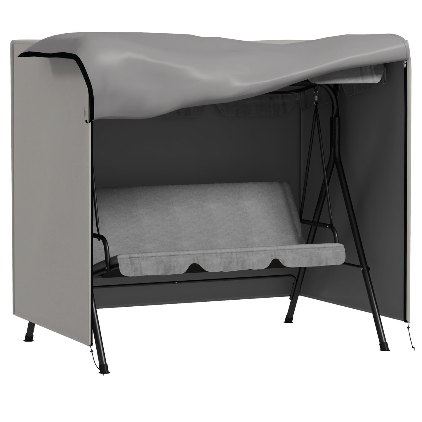 Hollywoodschaukel-Schutzhülle, 177L x 114B x 152H cm Grau