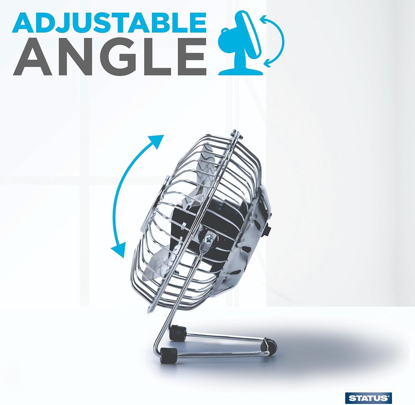 Tragbarer Mini-Ventilator, Chrome 4 Inch