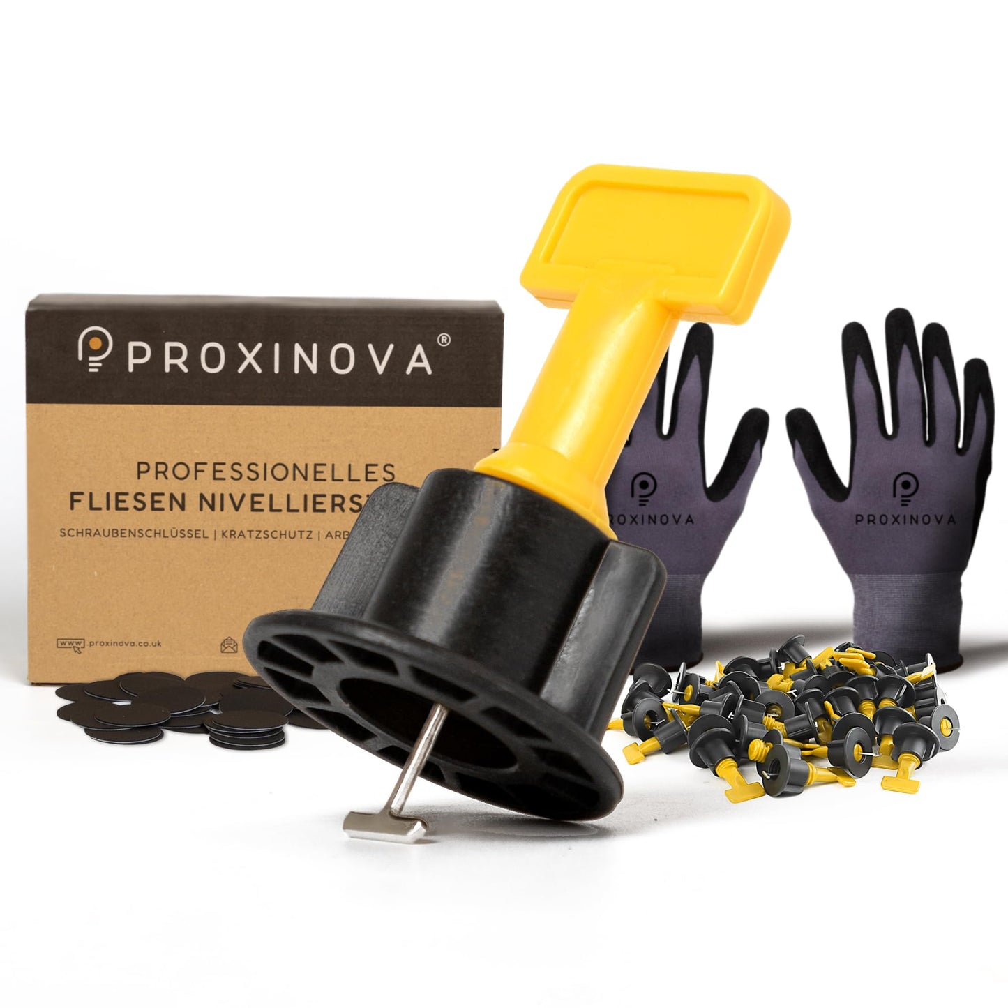 Fliesen-Nivelliersystem Kit mit 100 Abstandhaltern, Screwable Kit