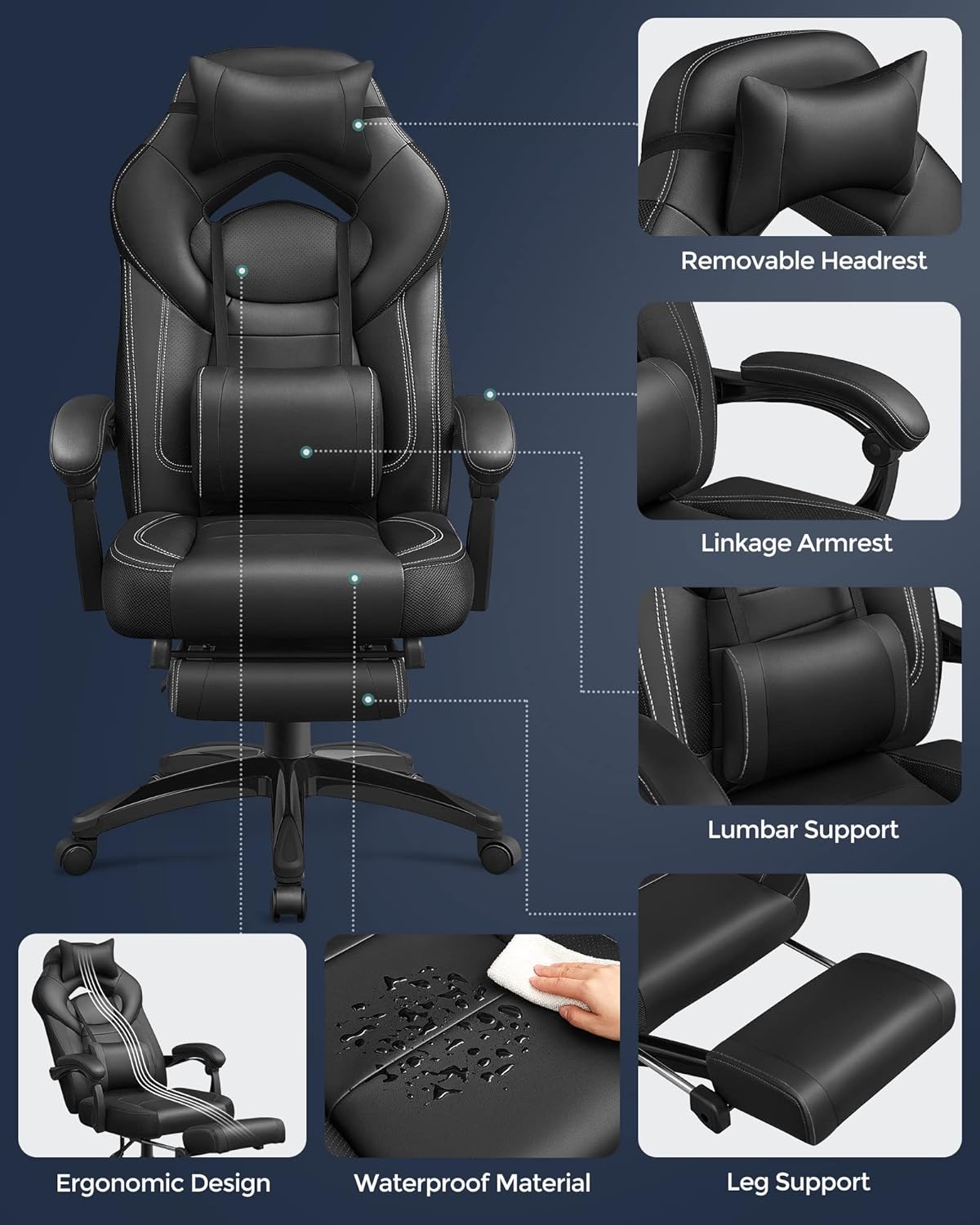 Gamer-Sessel, Schwarz