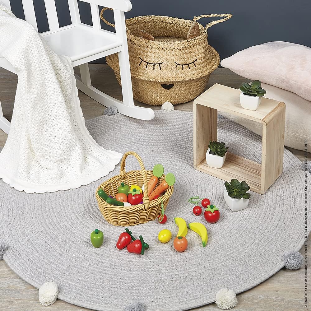 Früchte- und Gemüsekorb, Korb mit 24 Obst & Gemüse