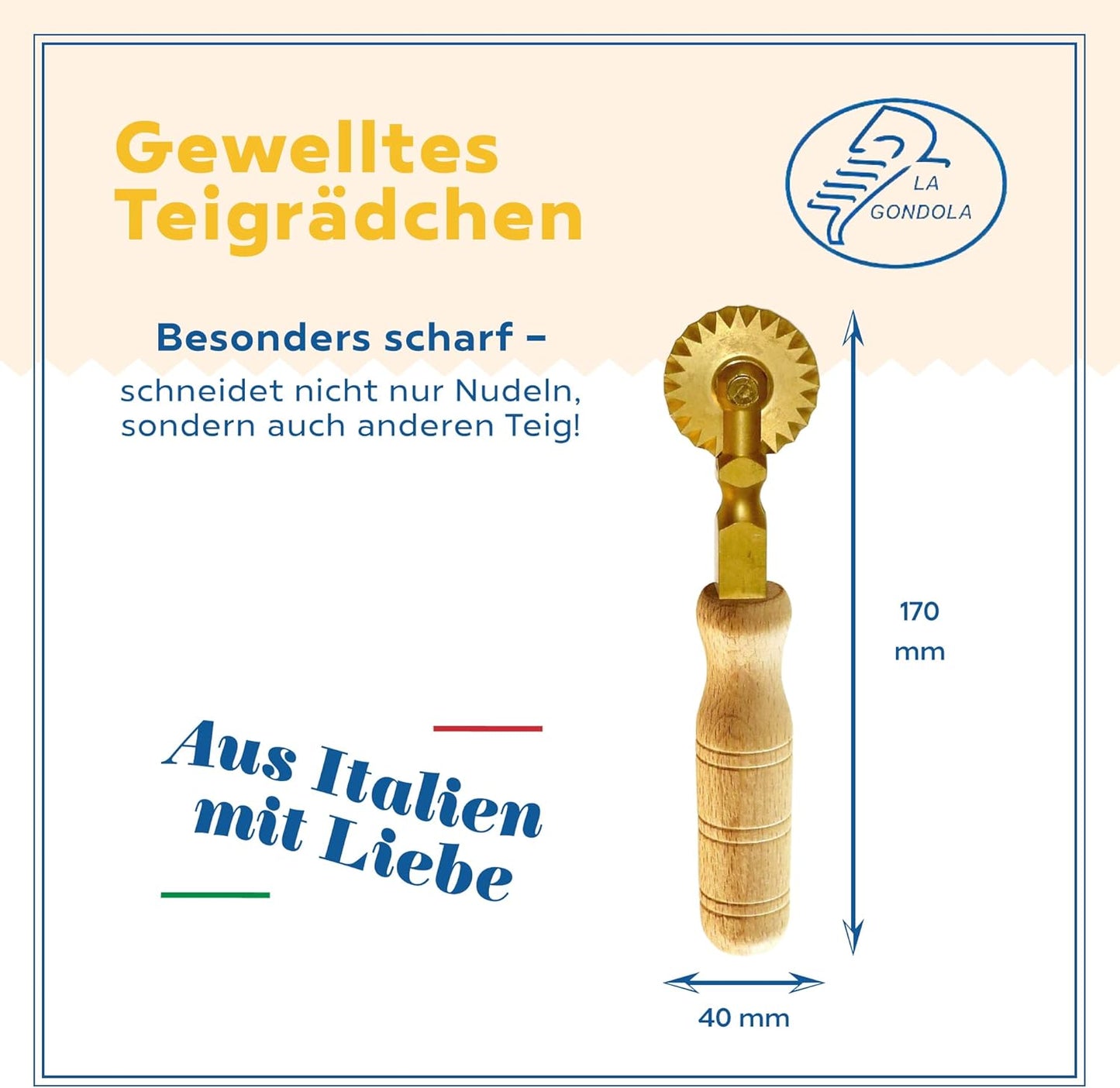 Teigrädchen für Ravioli und Pasta