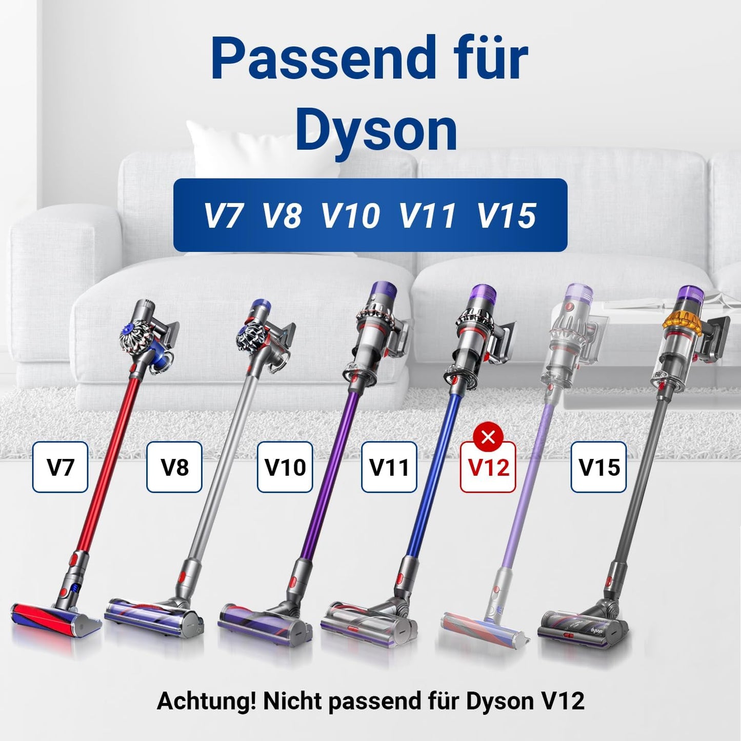 Staubsauger Teleskoprohr für Dyson Modelle, Orange