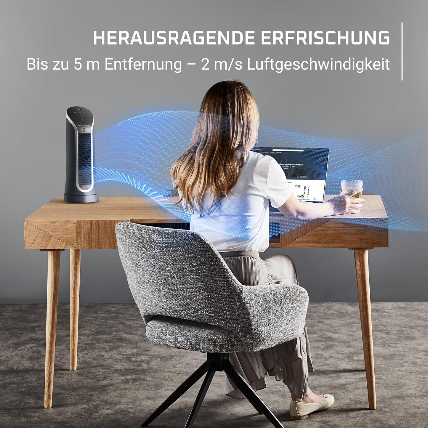 Eole Compact VU6220 Turmventilator, Turmventilator Tisch - 6 Geschwindigkeitsstufen