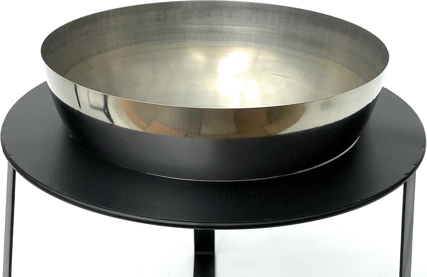 Blumenhocker mit Topf Metall 34 cm Modern