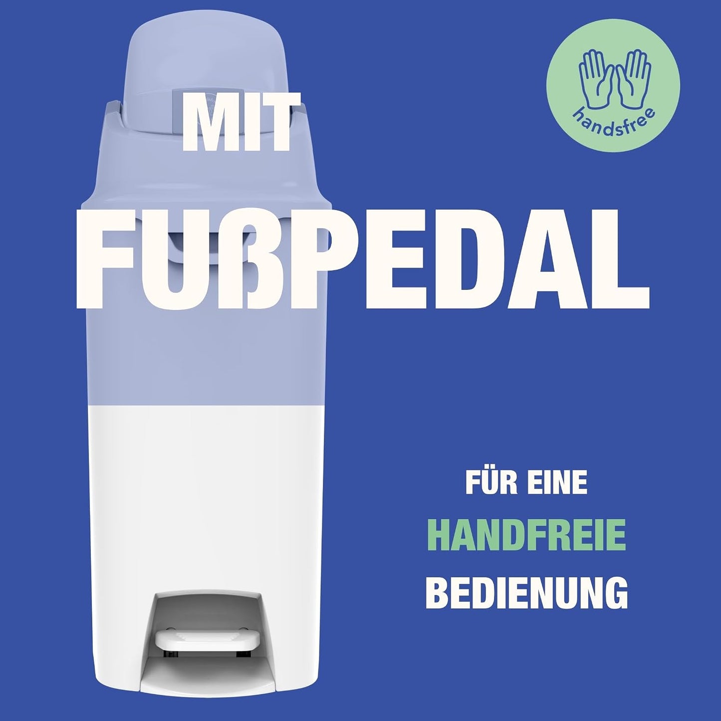 Windeleimer für 50 Windeln, weiss