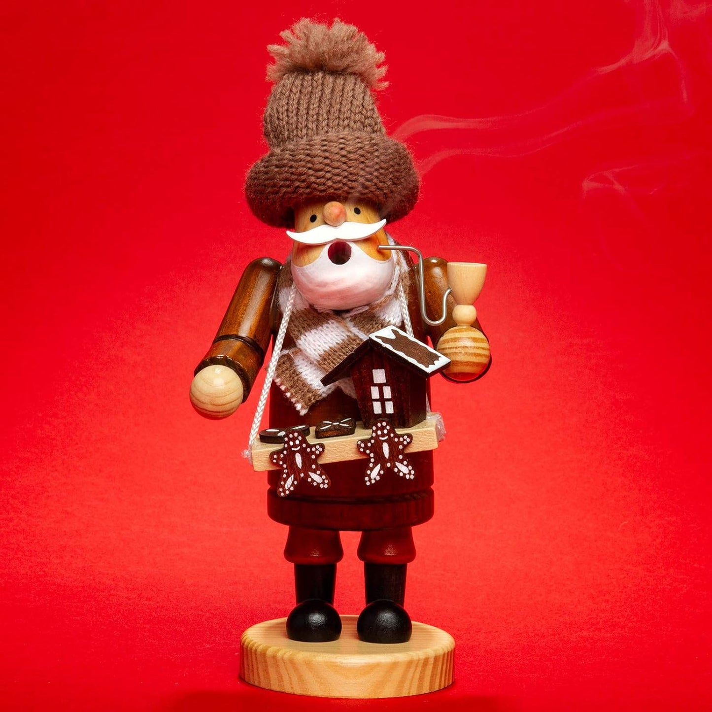 RM-A Räuchermännchen Lebkuchenhändler, A32 Braun - Lebkuchenhändler, Höhe ca. 15 cm